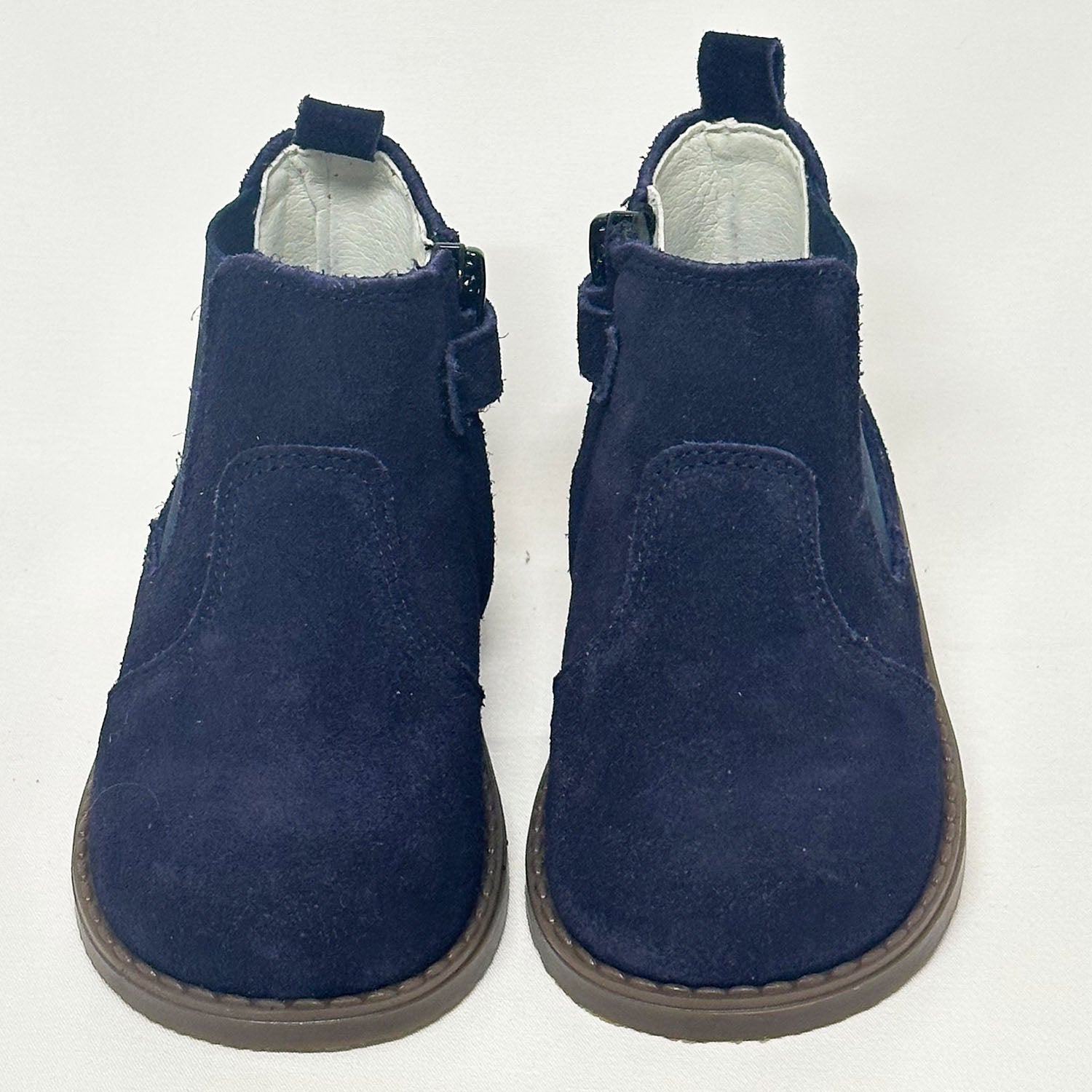 Navy Suede Chelsea Boots