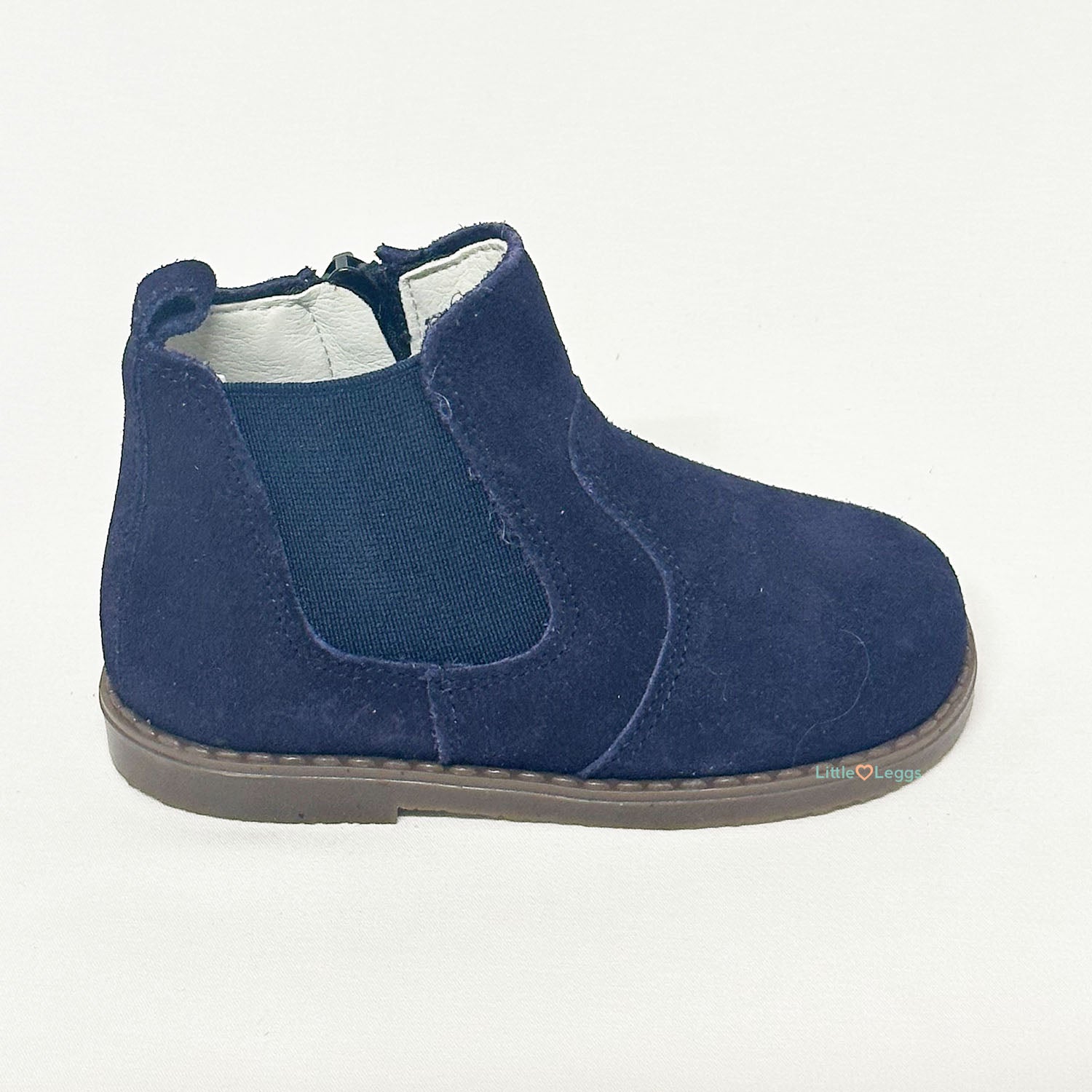 Navy Suede Chelsea Boots
