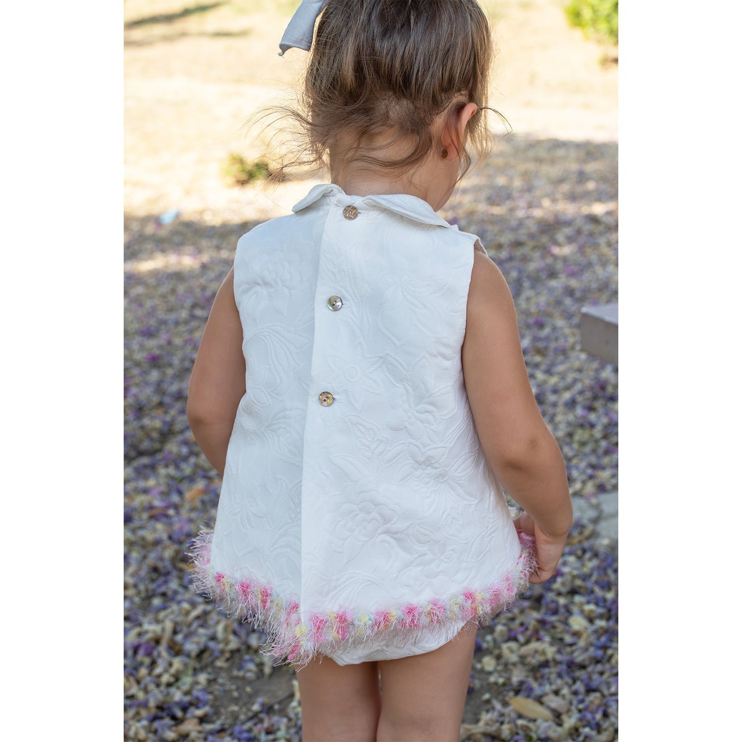 White Jacquard Bloomer Set