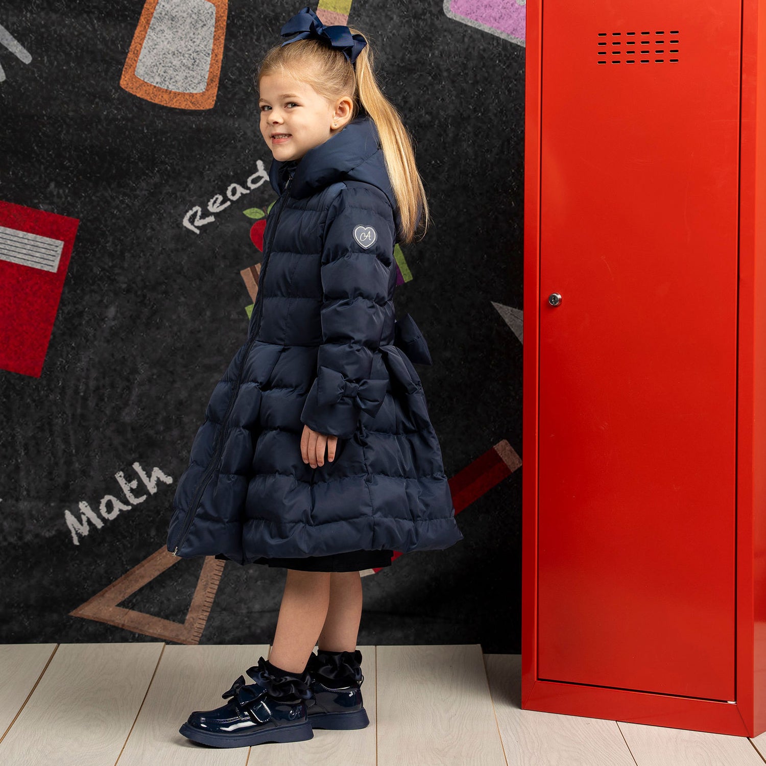 Navy Padded School Coat