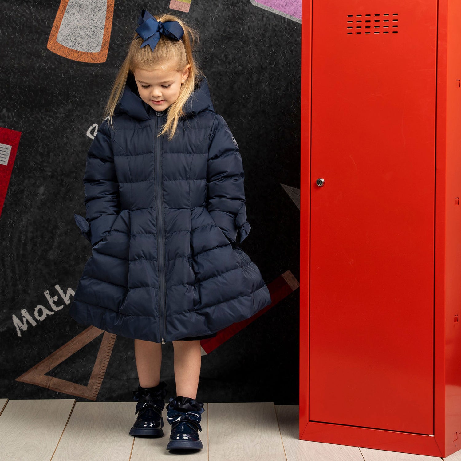 Navy Padded School Coat