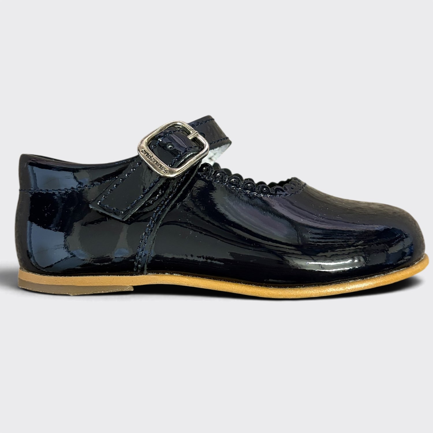 Girls Navy Patent Mary Jane Shoe