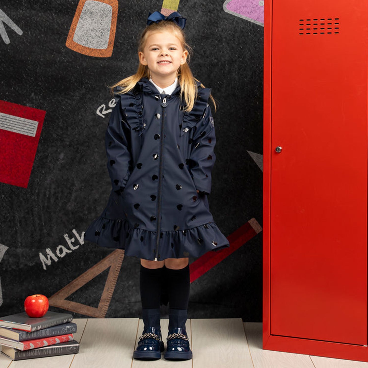 Navy School Raincoat - Main Image