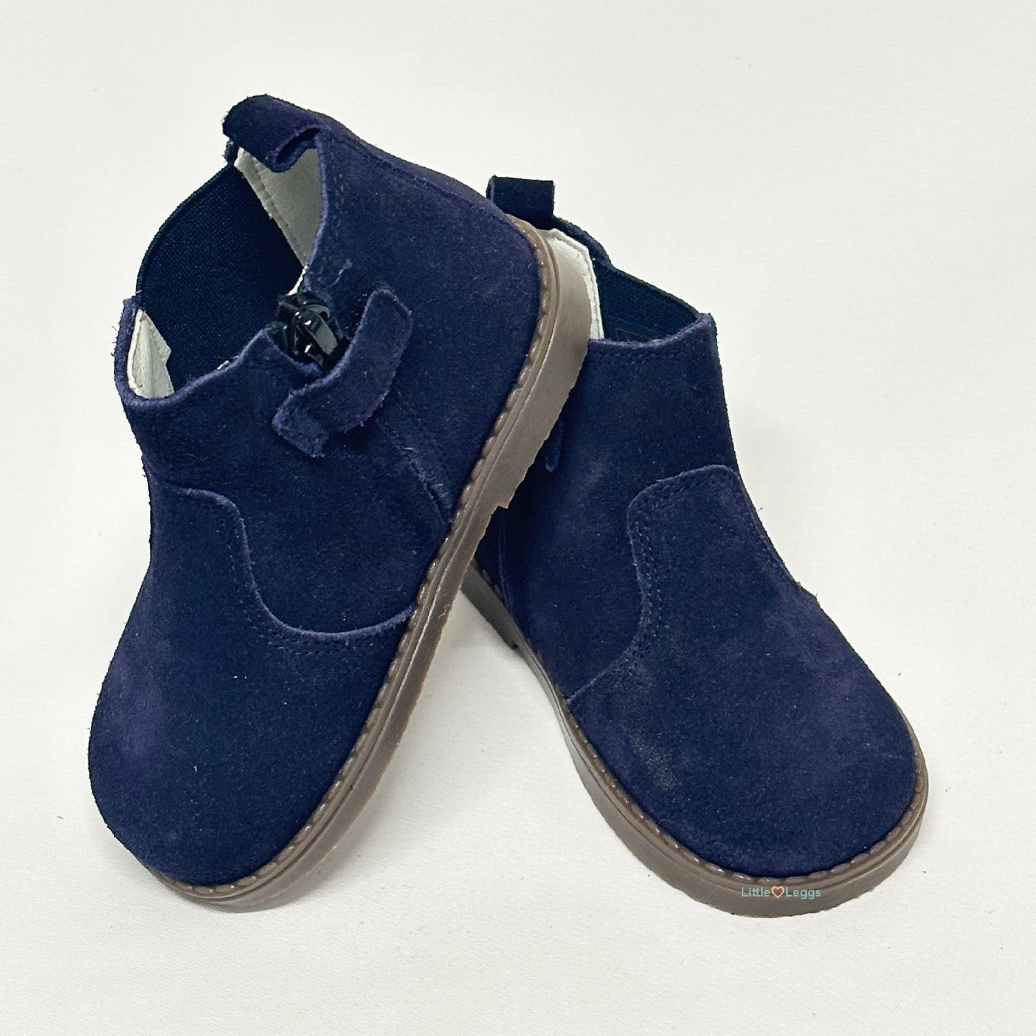 Navy Suede Chelsea Boots