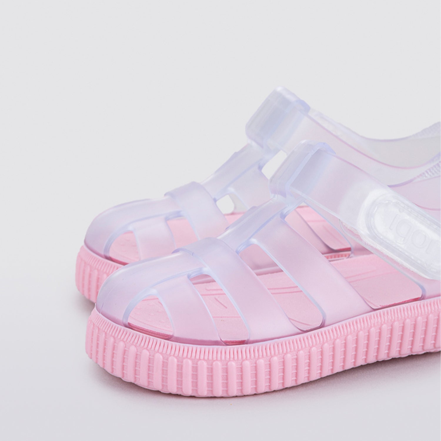 Clear Pink Bottom Jellies
