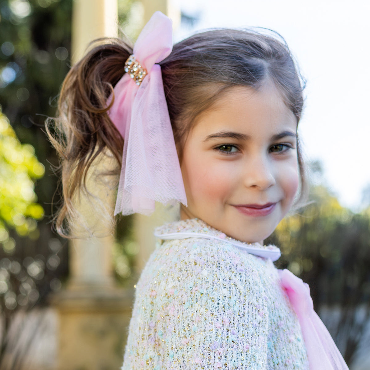 Pink Tulle Hair Clip