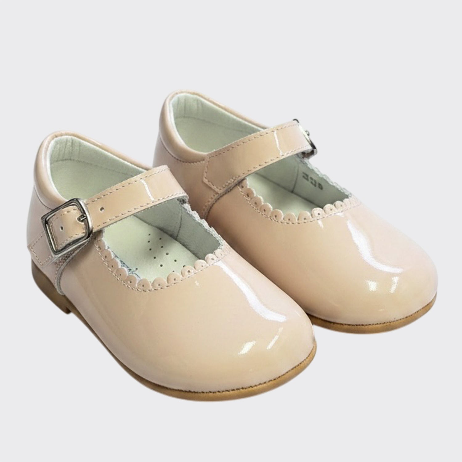 Girls Powder Pink Patent Mary Jane Shoe