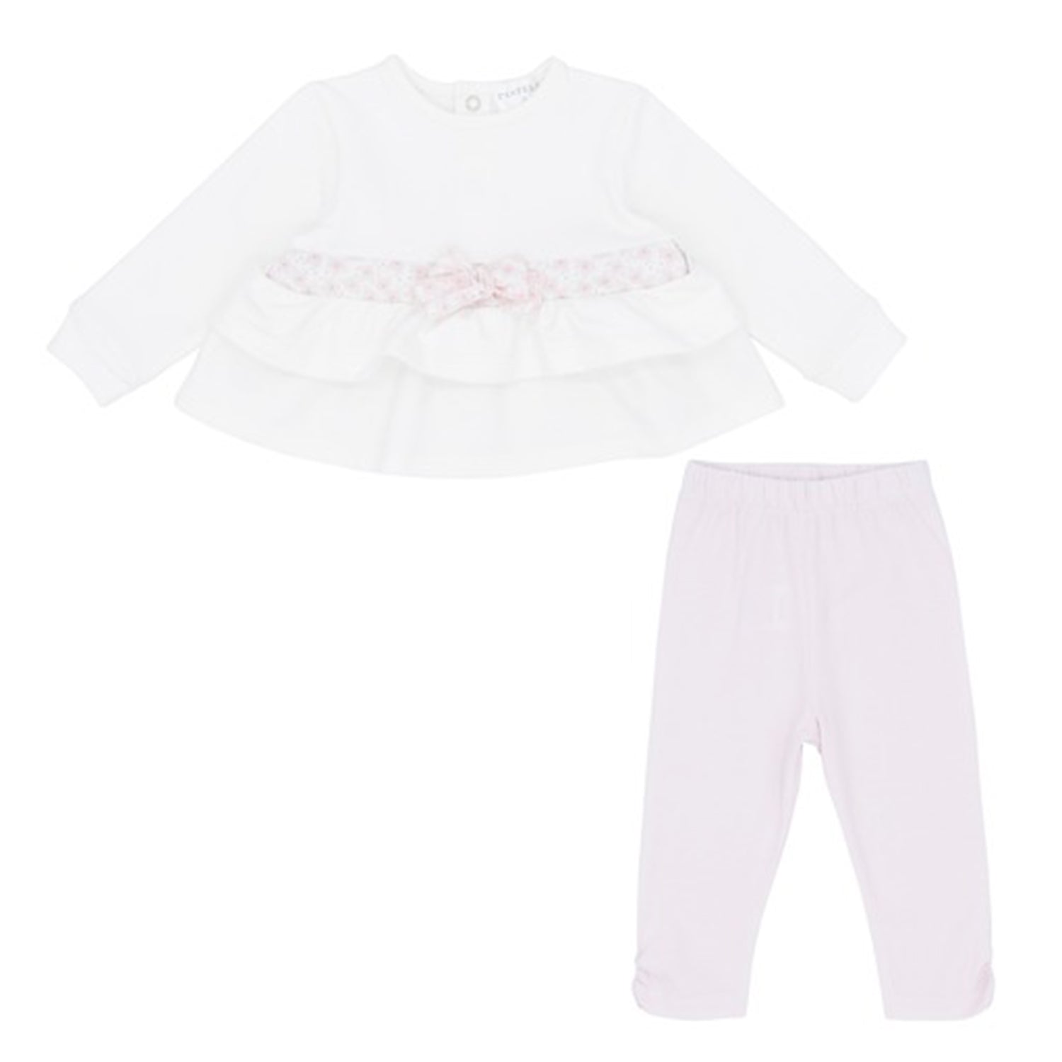 Floral Trim Legging Set