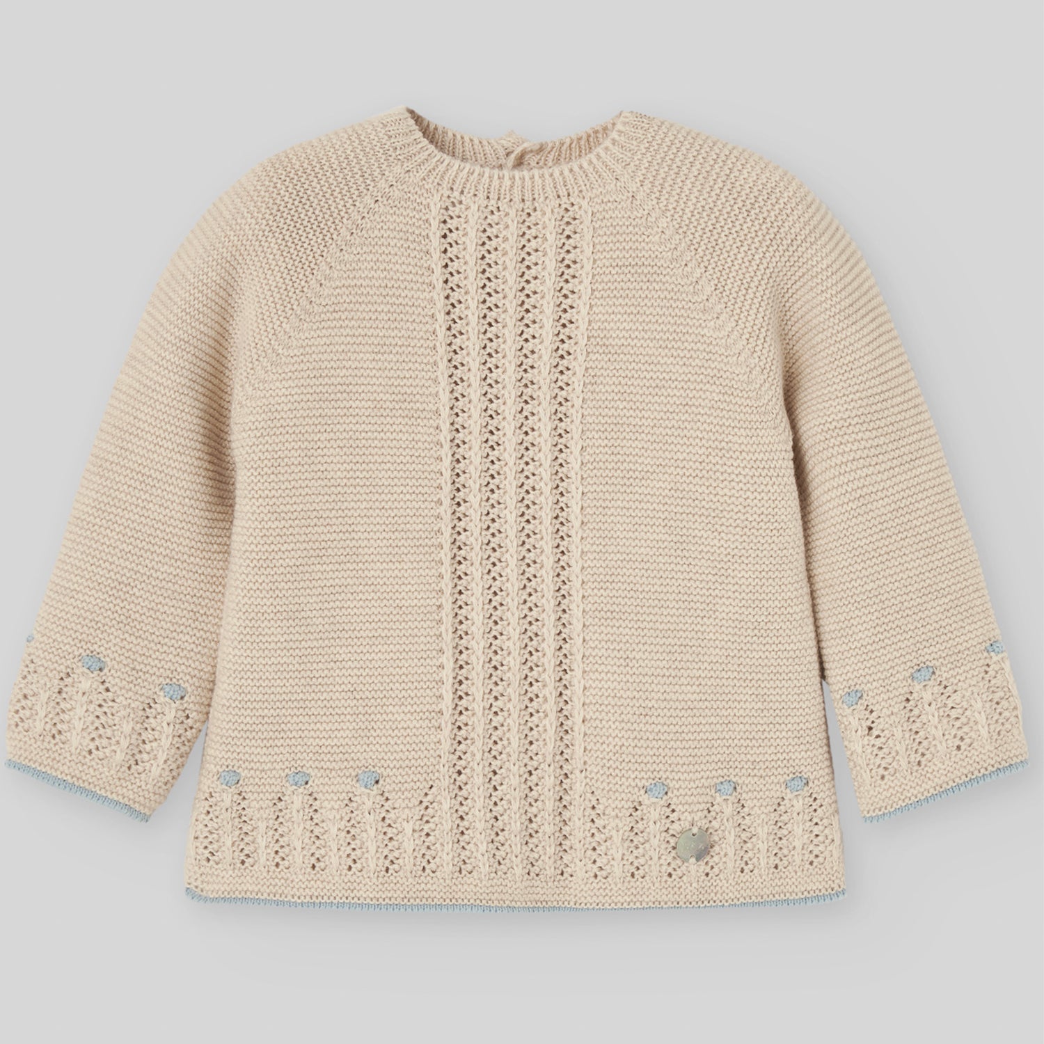 Beige + Blue Trim Set