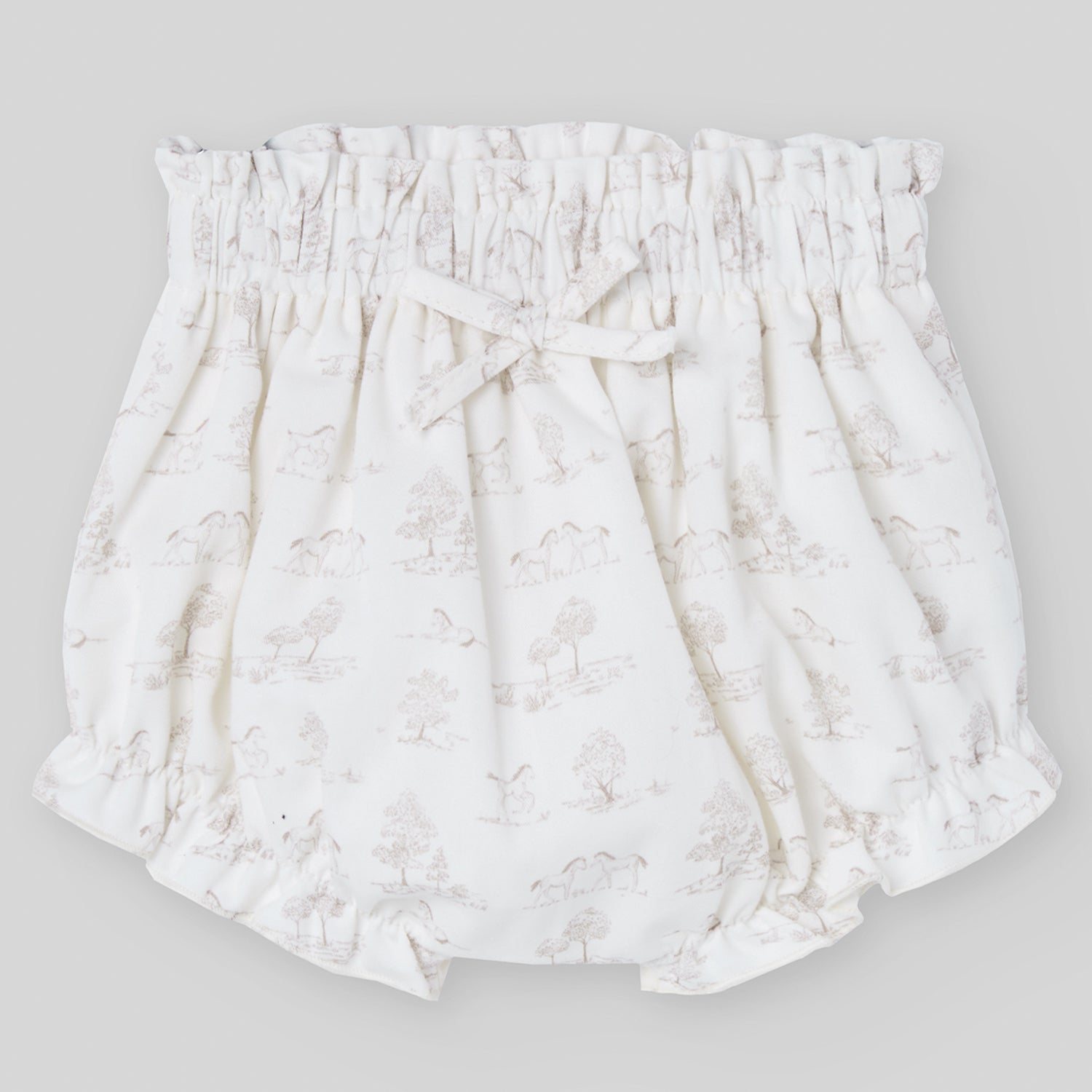 Beige Knit Bloomer Set