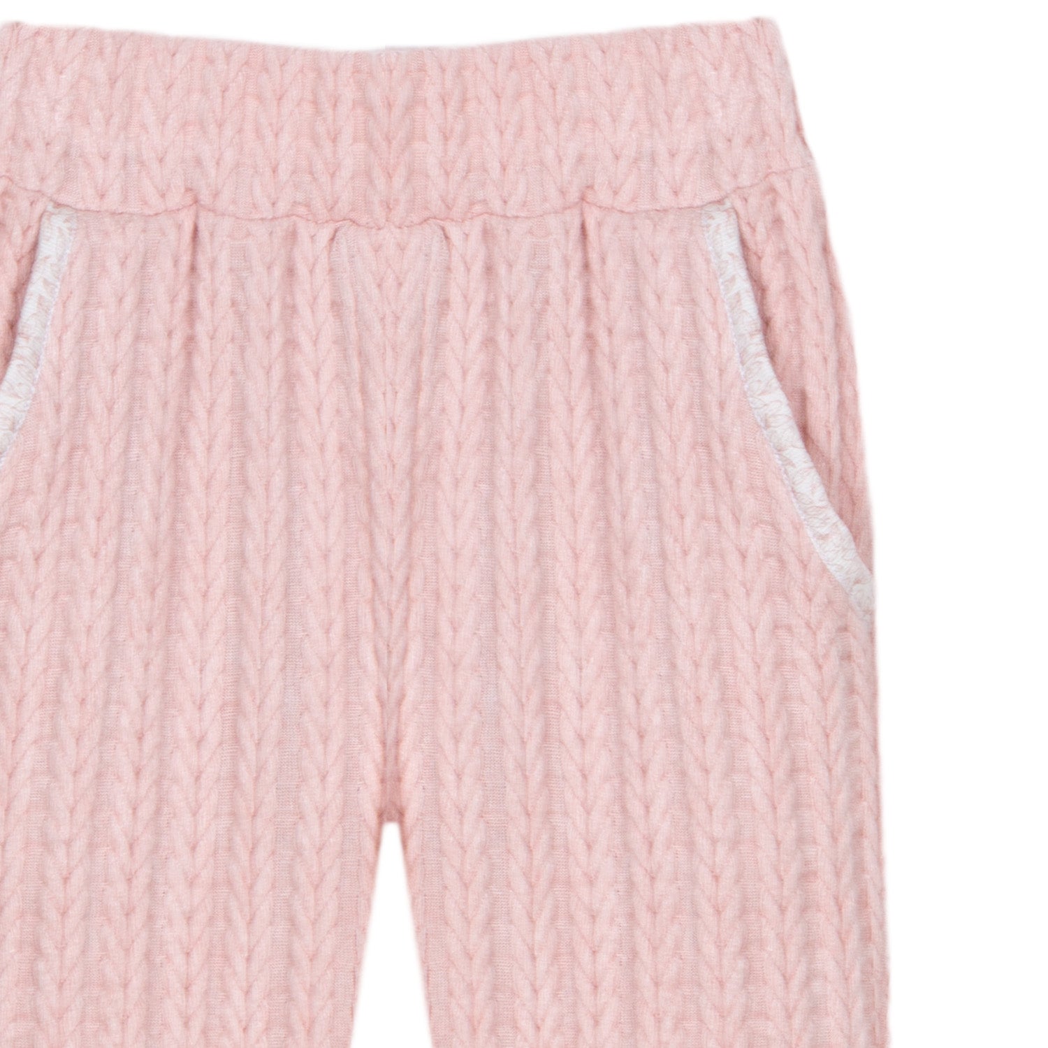 Pink Knit Frill Collar Outfit