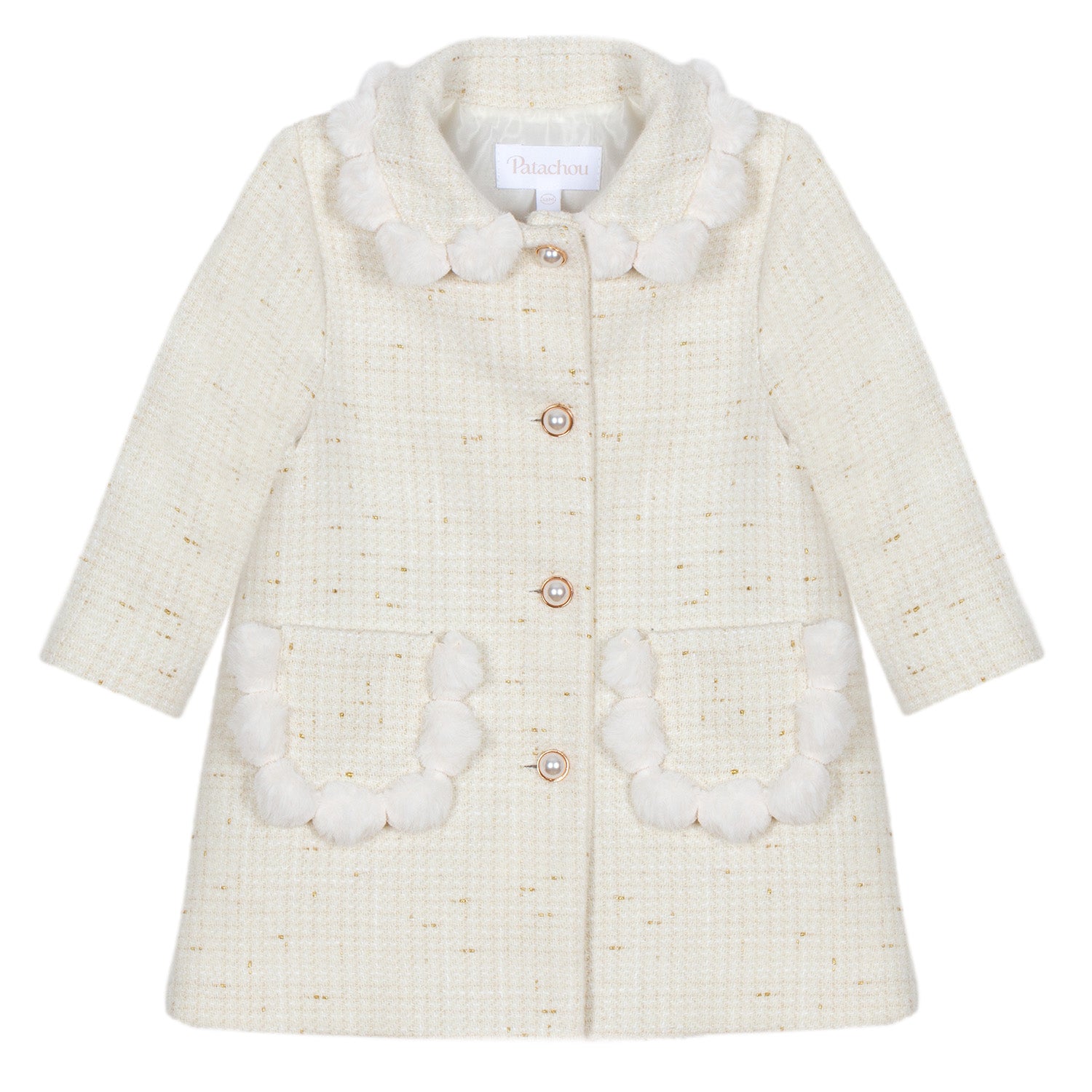 Ivory Tweed Coat