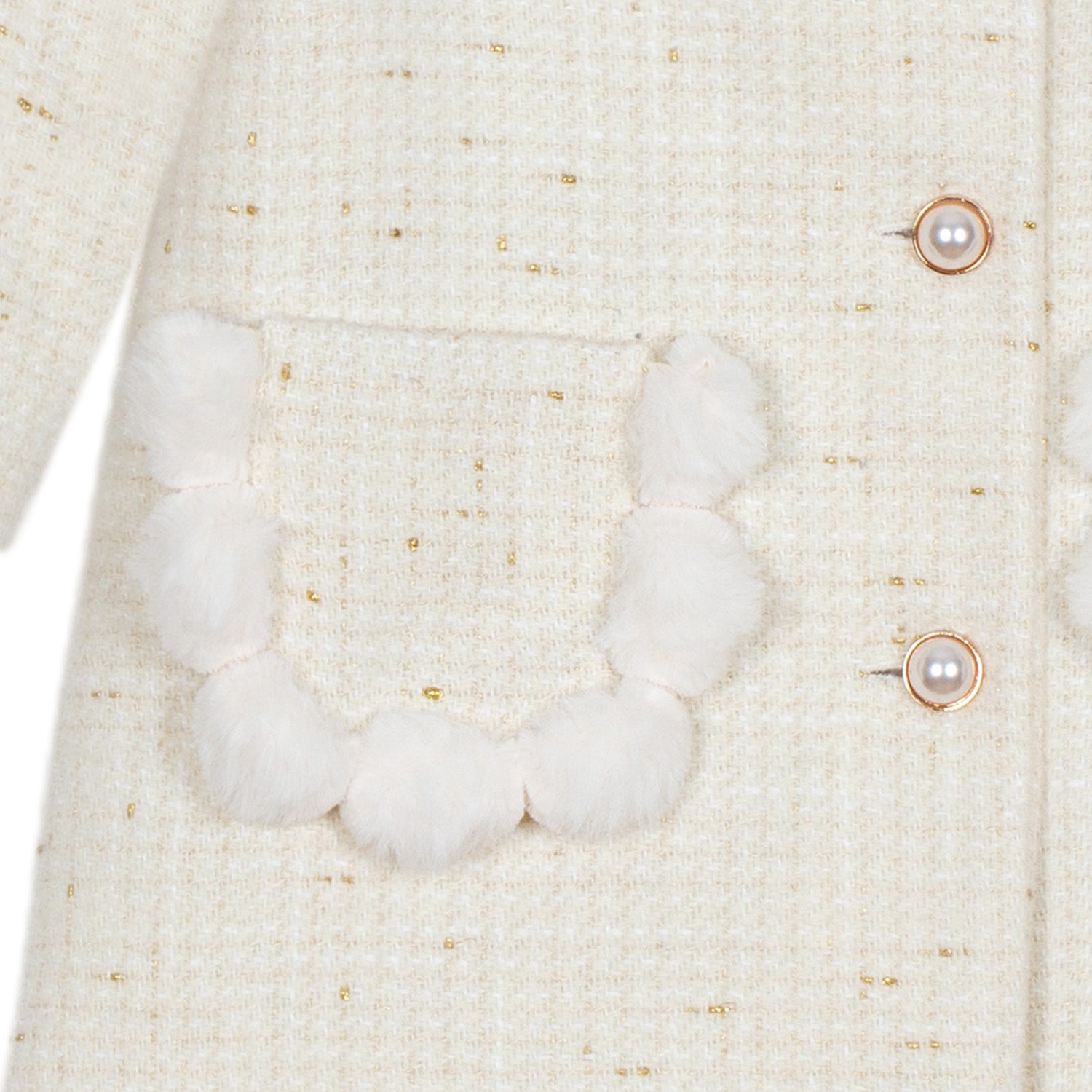 Ivory Tweed Coat
