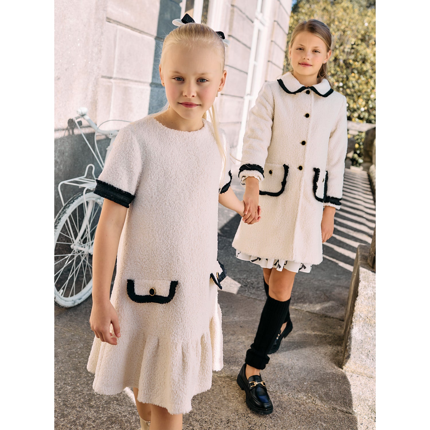 Ivory & Black Boucle Dress