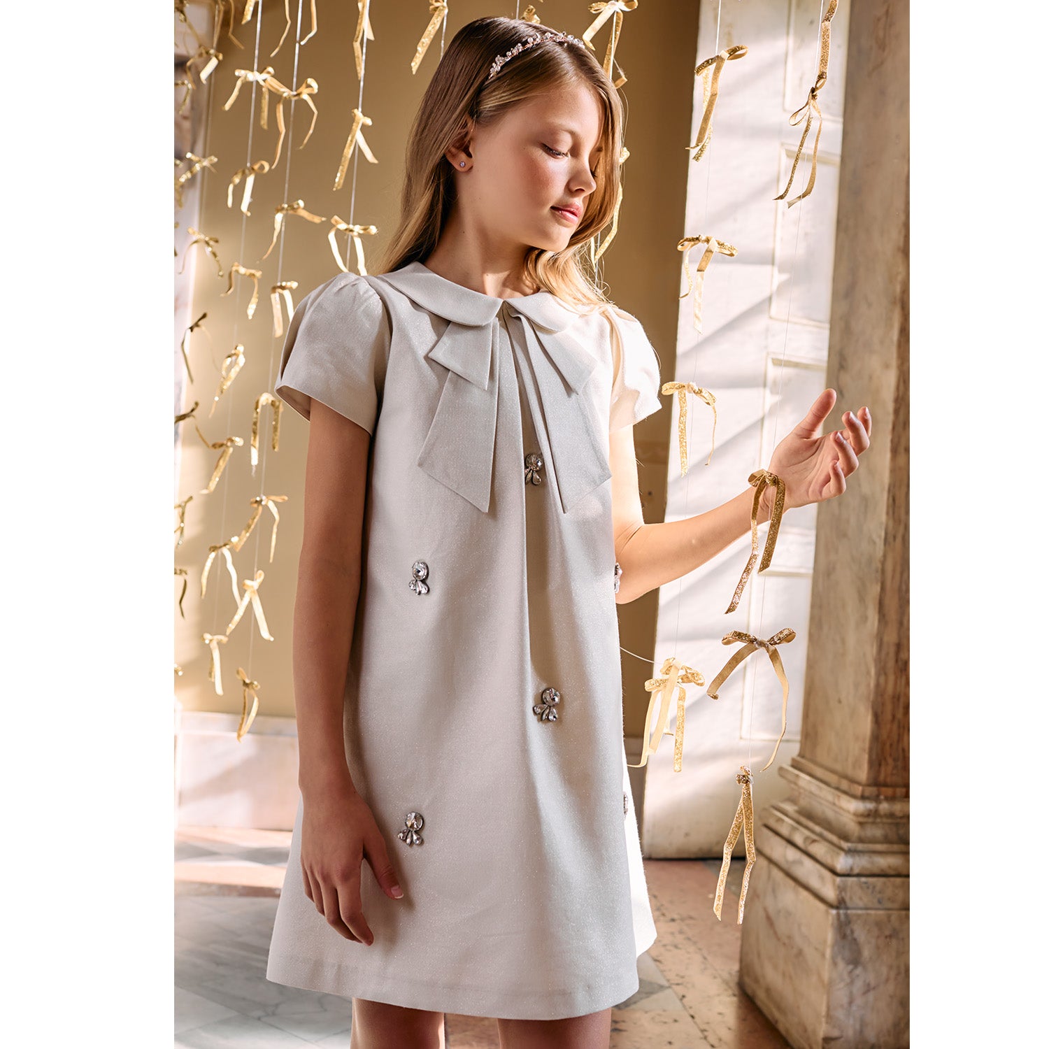 Gold Bow Dress