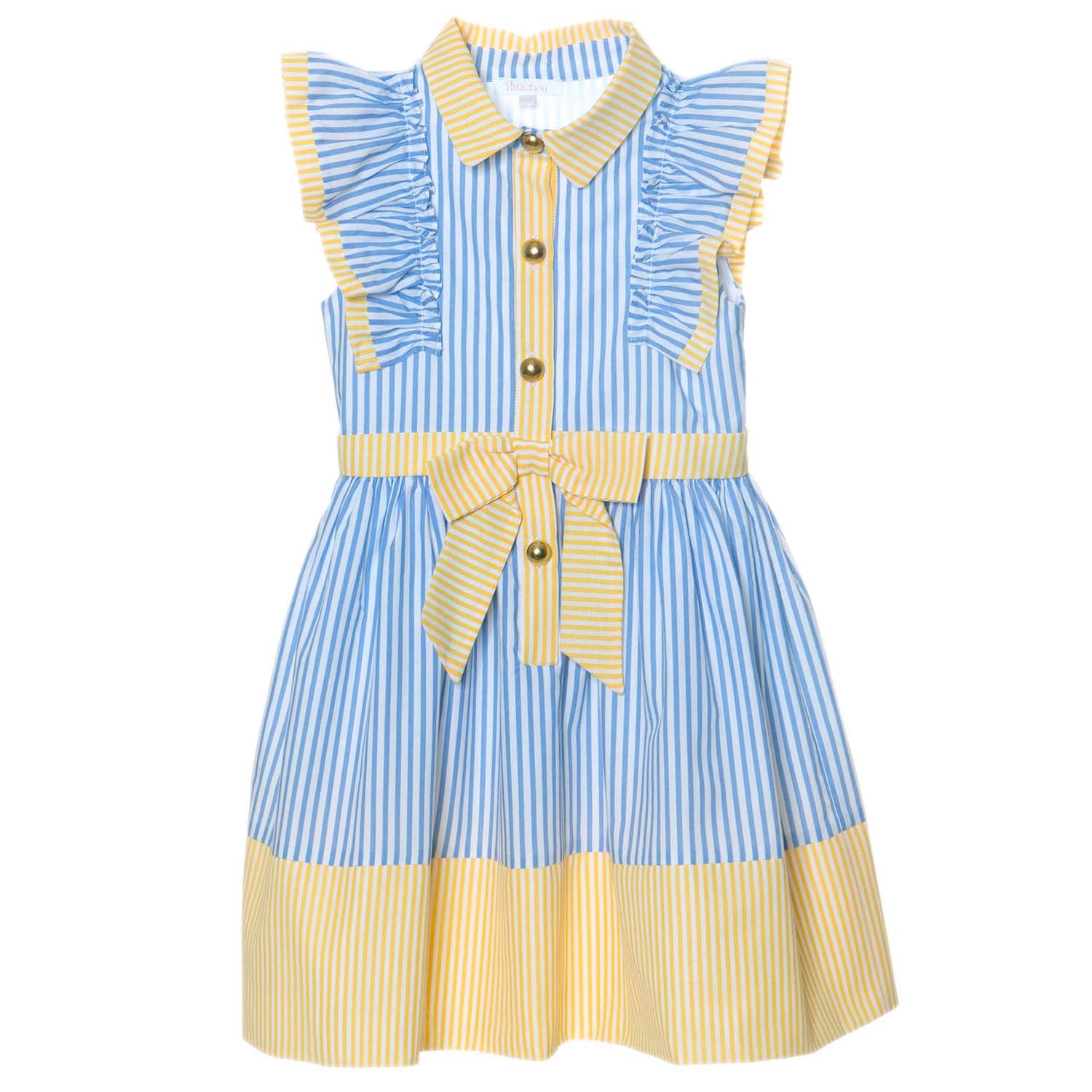 Blue And Yellow Stripe Dress