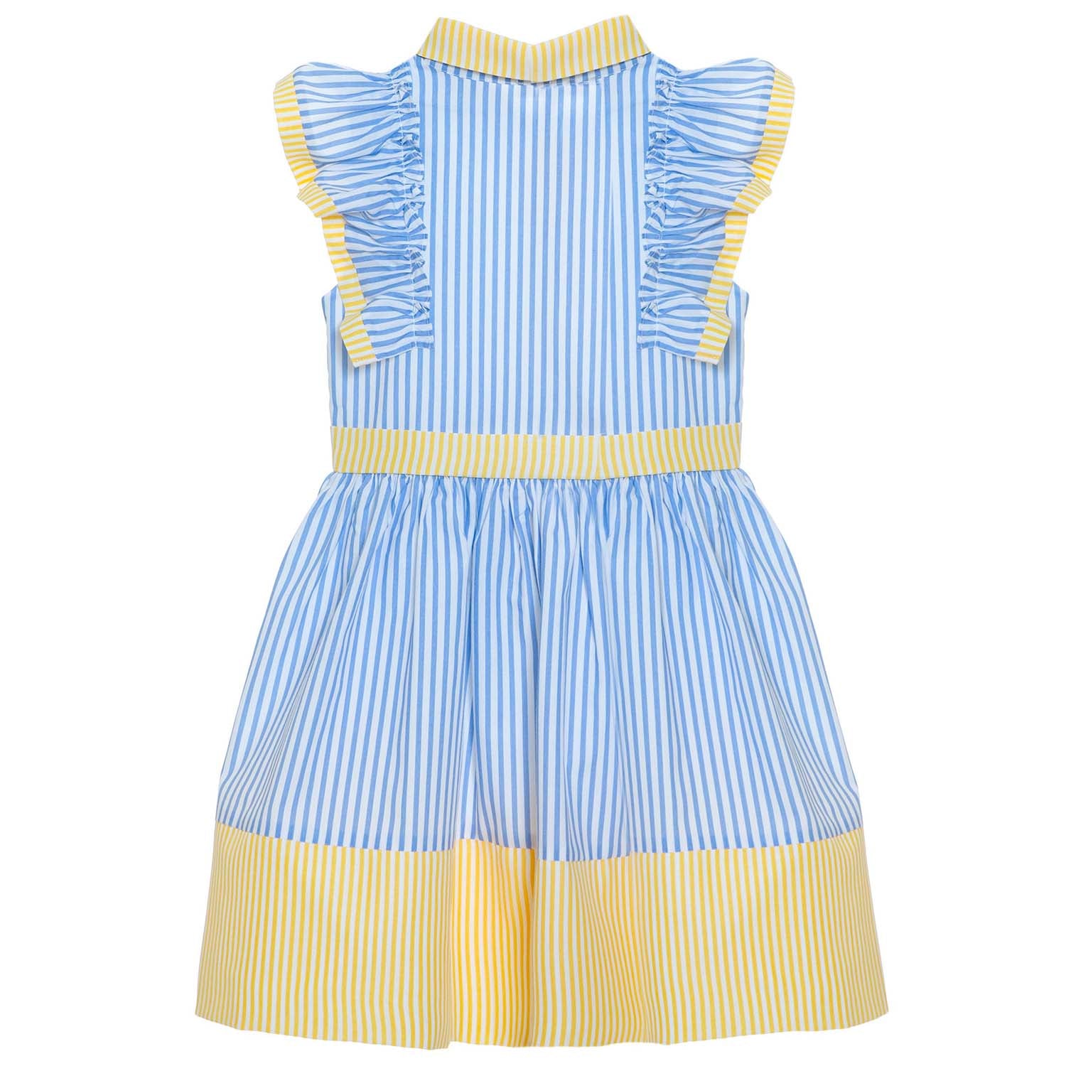 Blue And Yellow Stripe Dress