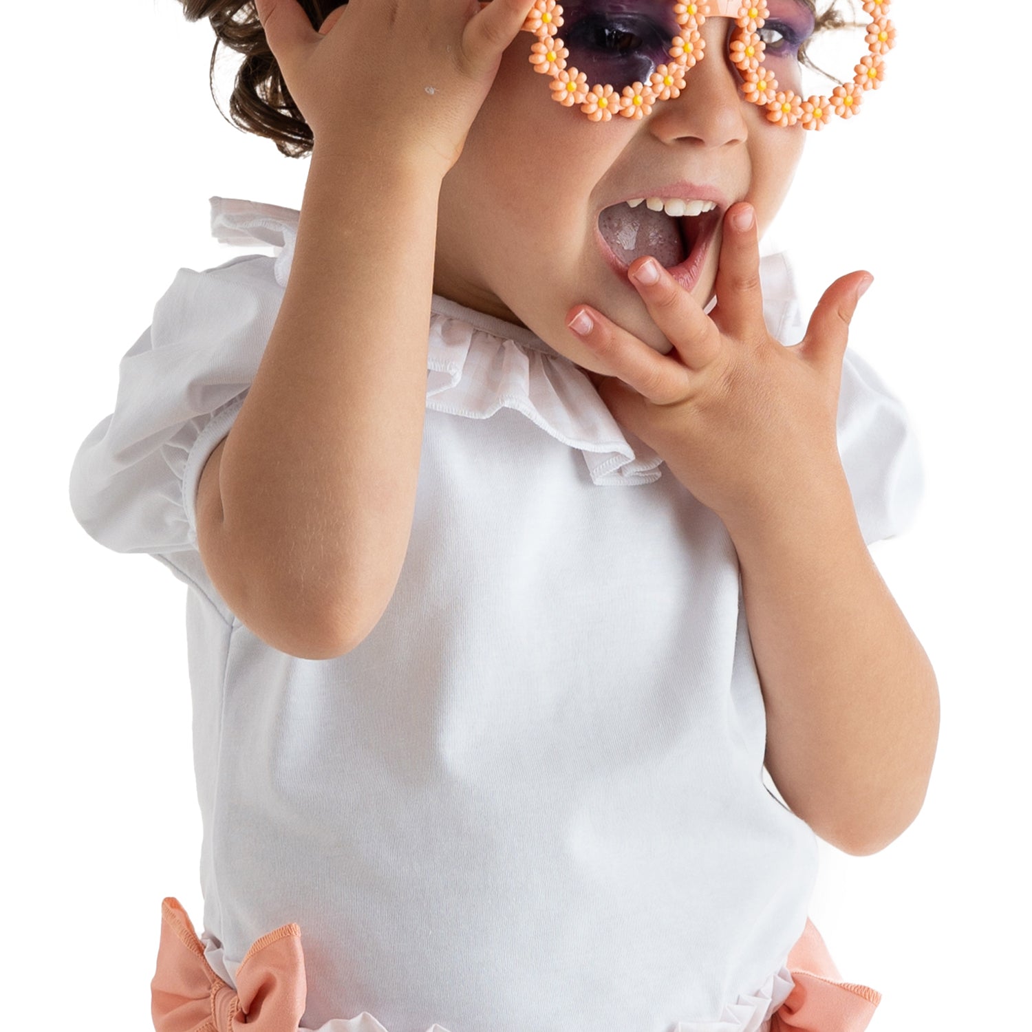 Peaches Bubble Short Set