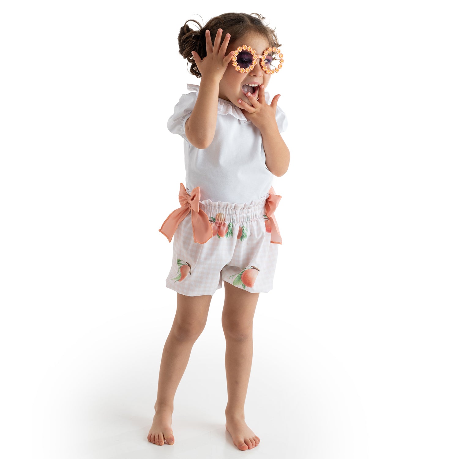 Peaches Bubble Short Set