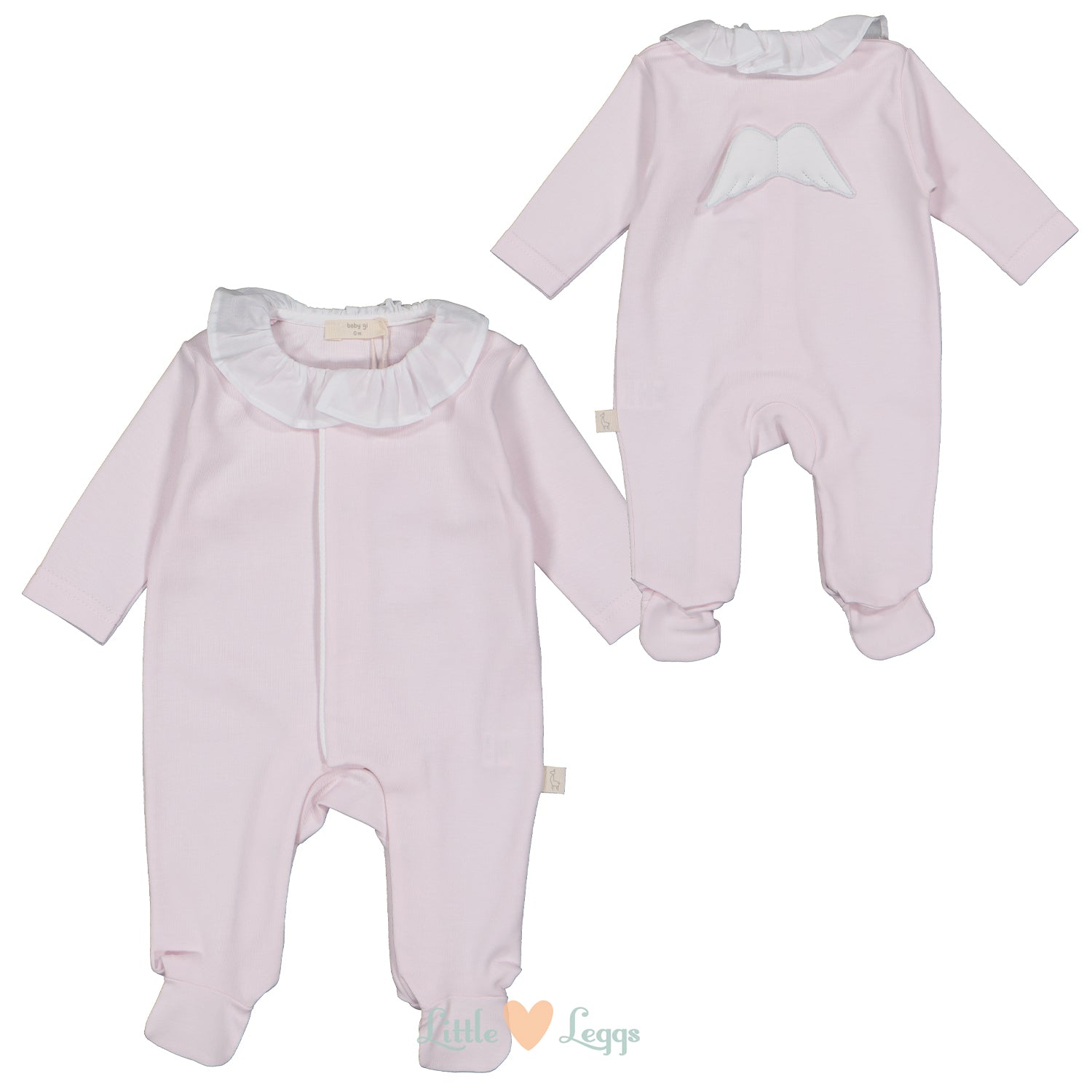 Pink Frill Angel Wings Babygrow