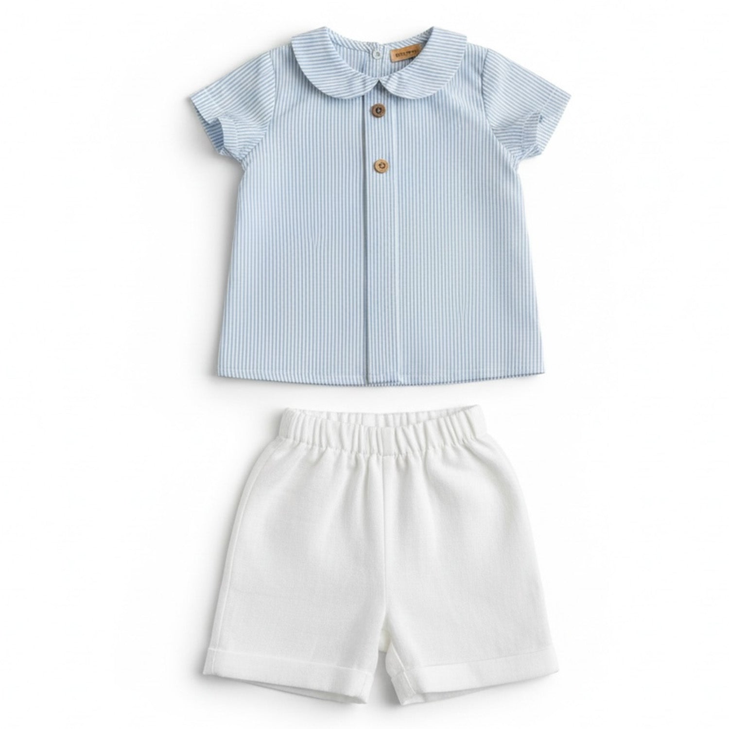 Blue Stripe Short Set