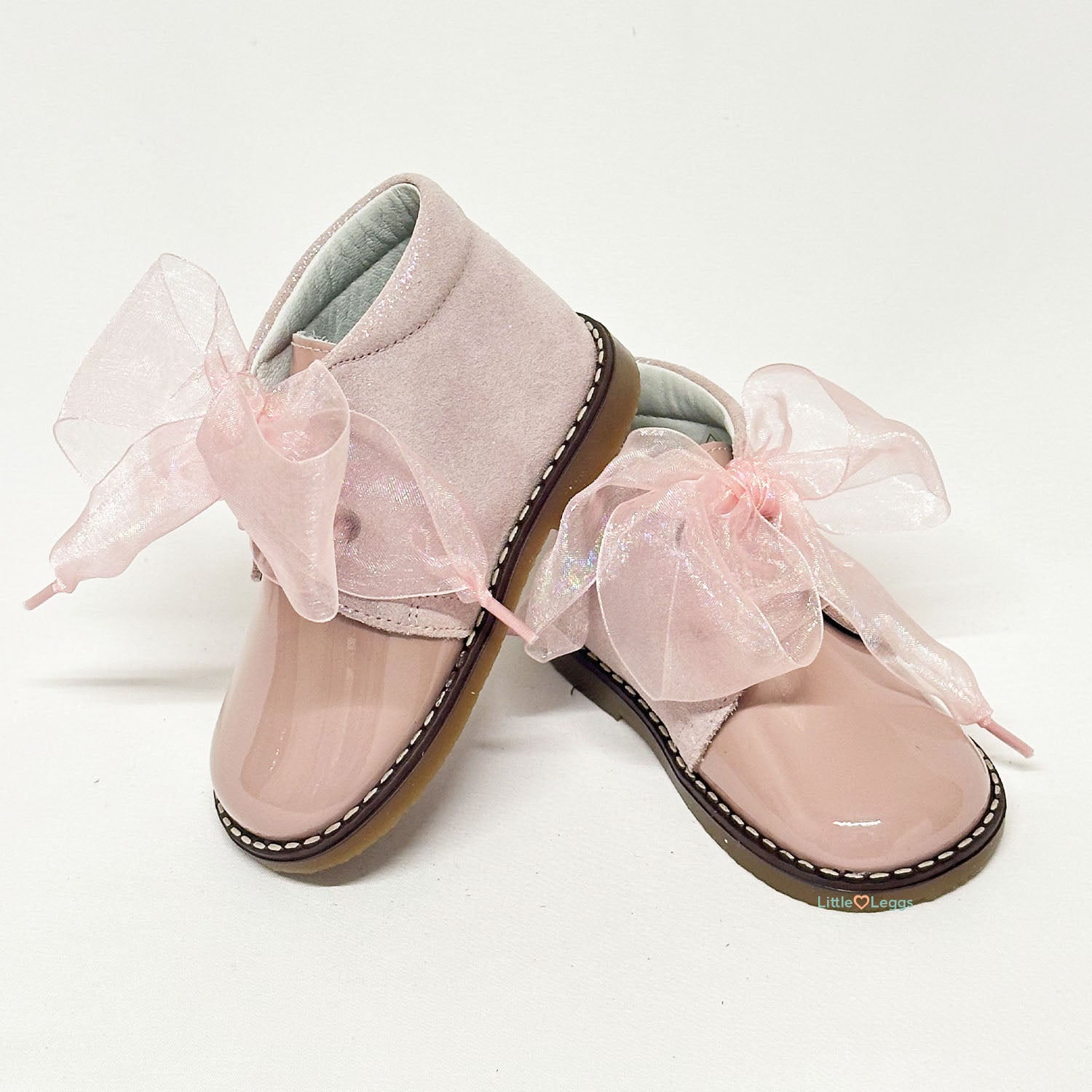 Dusty Pink Sparkle Ankle Boots