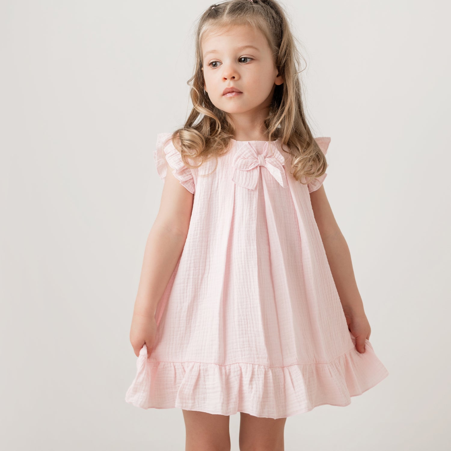 Pale Pink Crepe Dress
