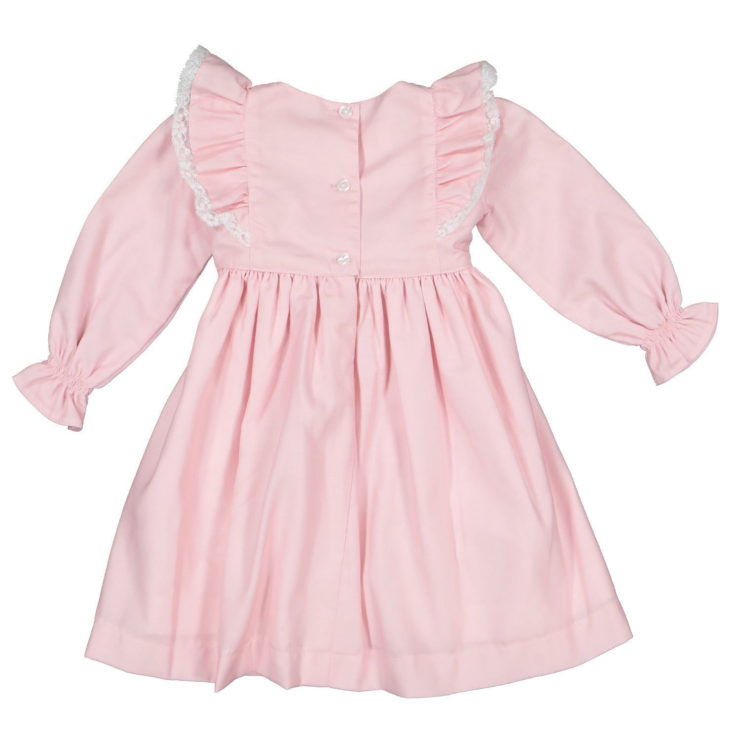 Pink Lace Trim Dress