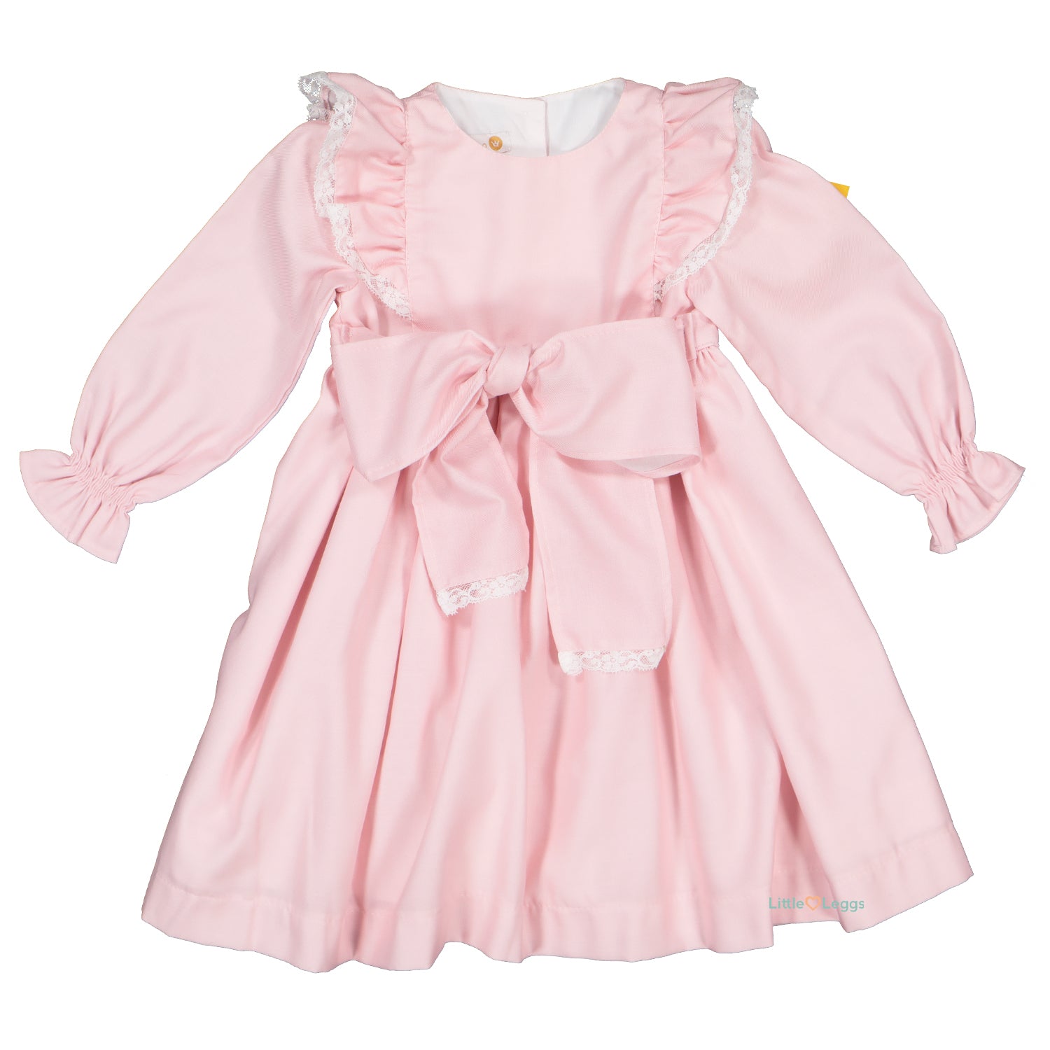 Pink Lace Trim Dress