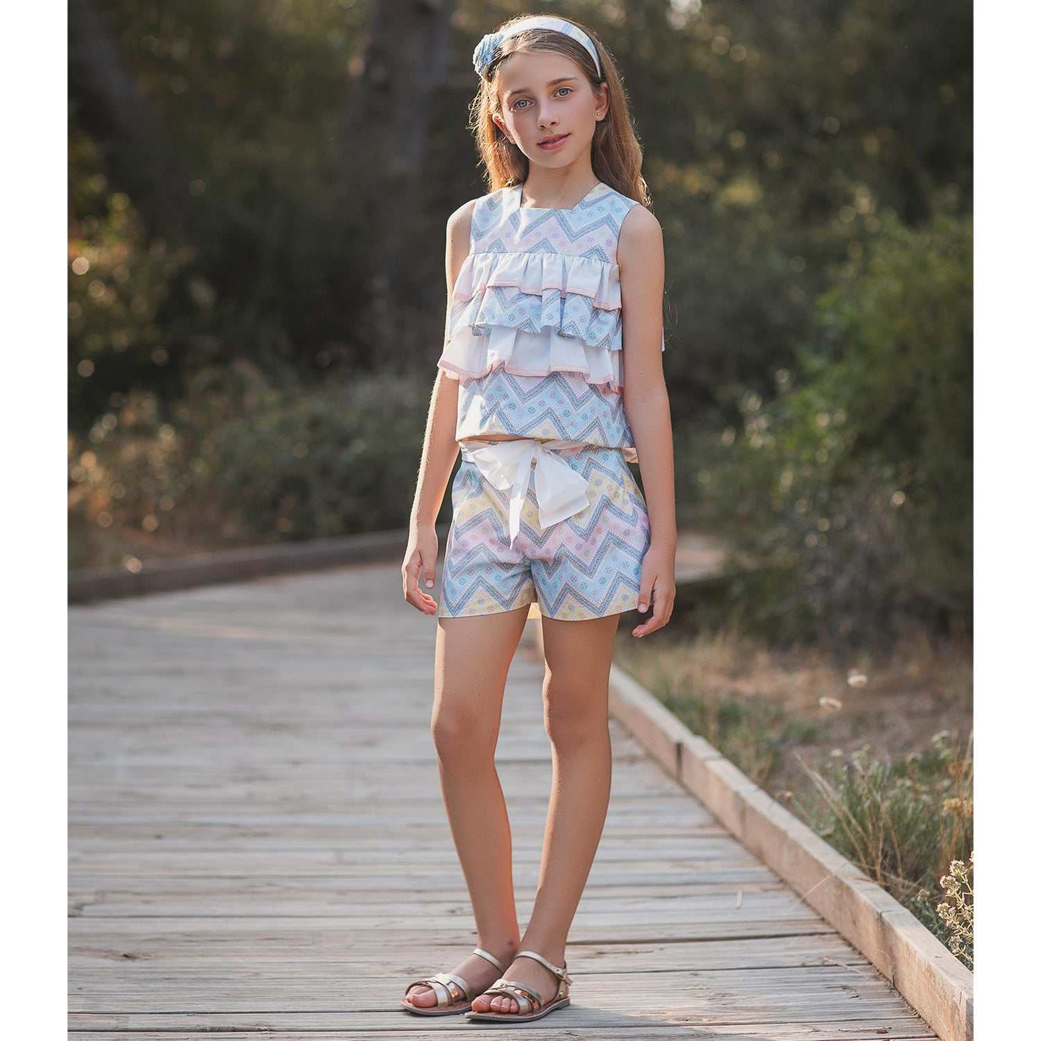 Pastel Zig Zag Short Set