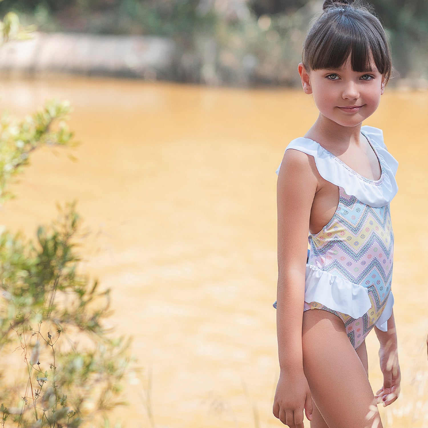 Pastel Zig Zag Swimsuit