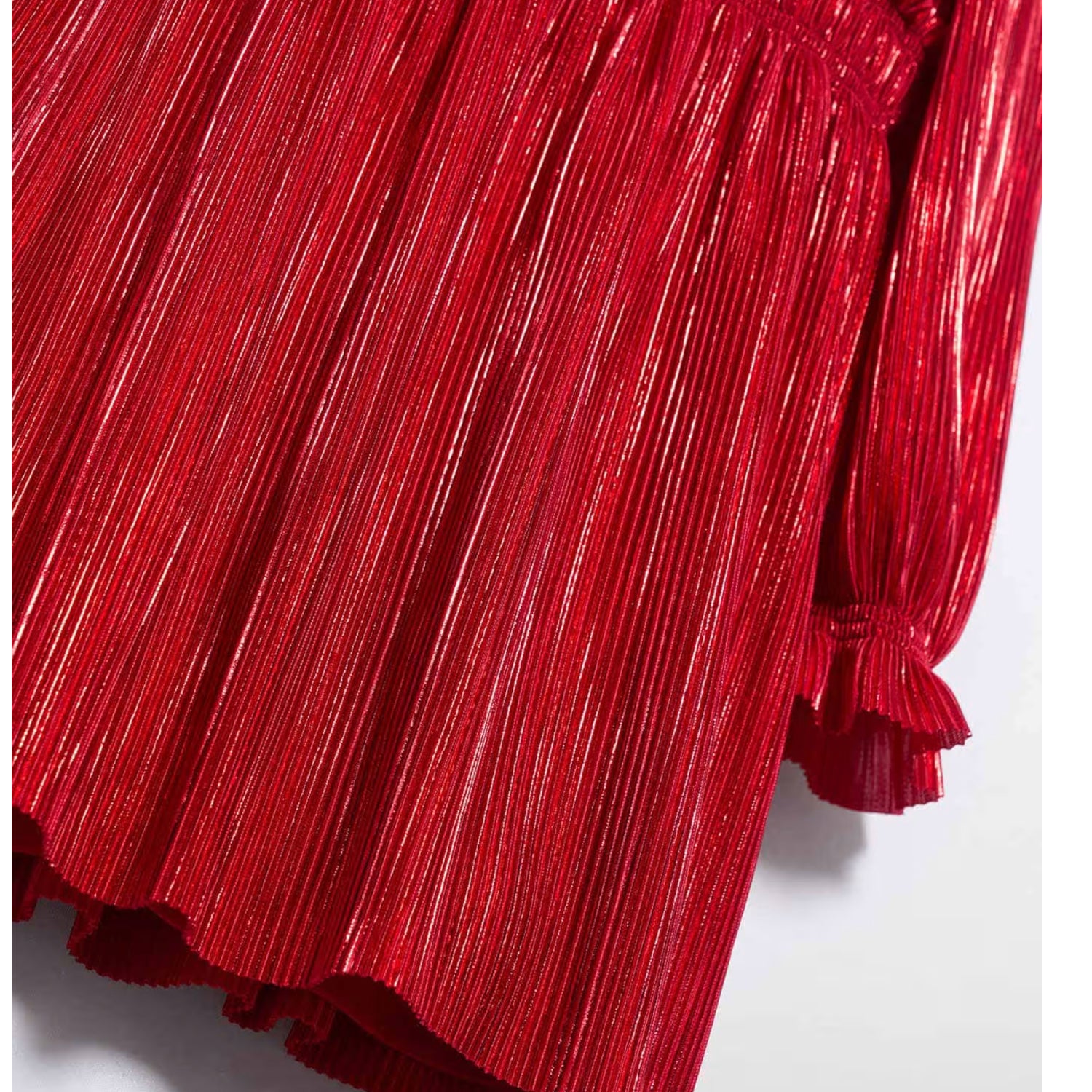 Red Pleat Dress