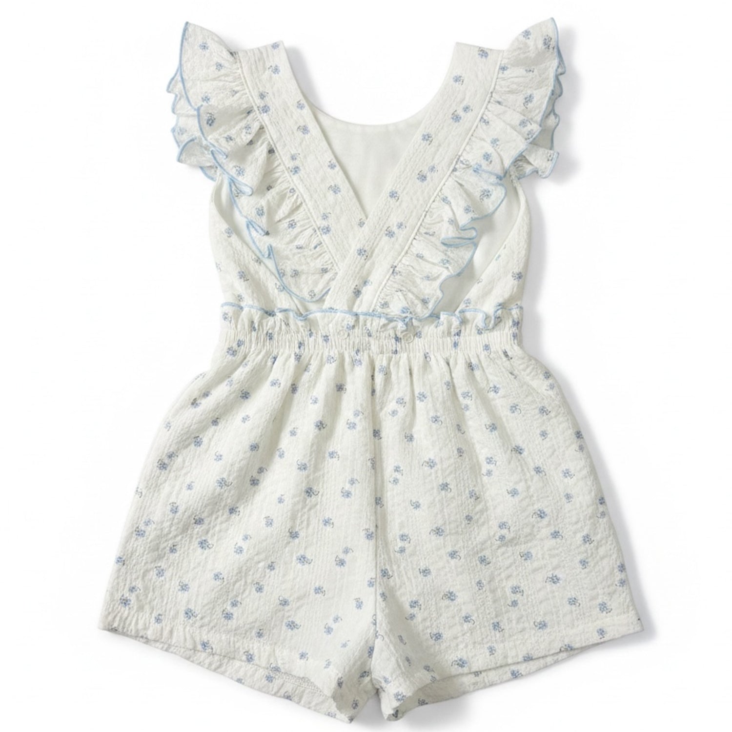 Blue Daisy Print Playsuit