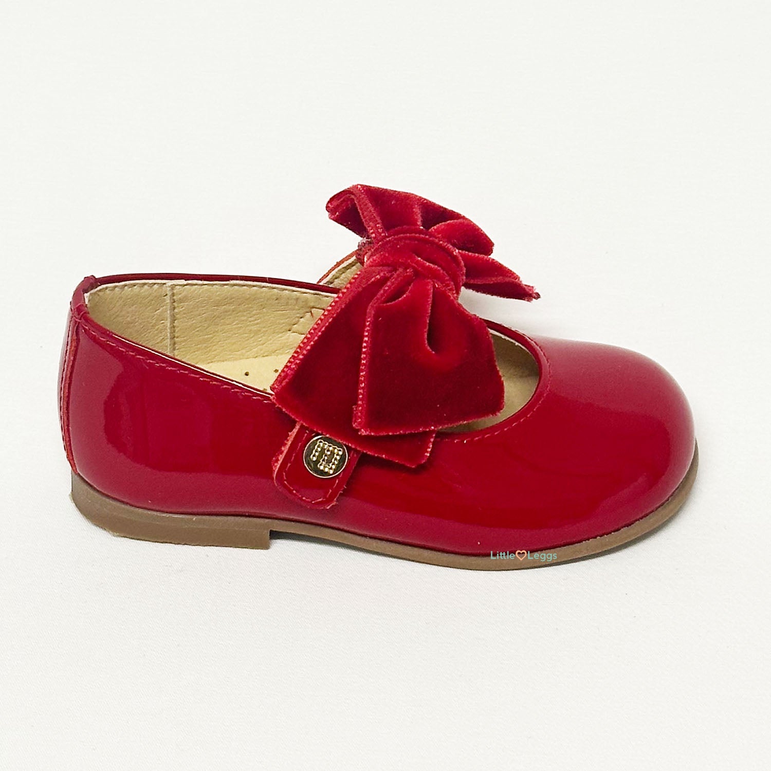 Red Velvet Bow Patent Mary Jane Shoe
