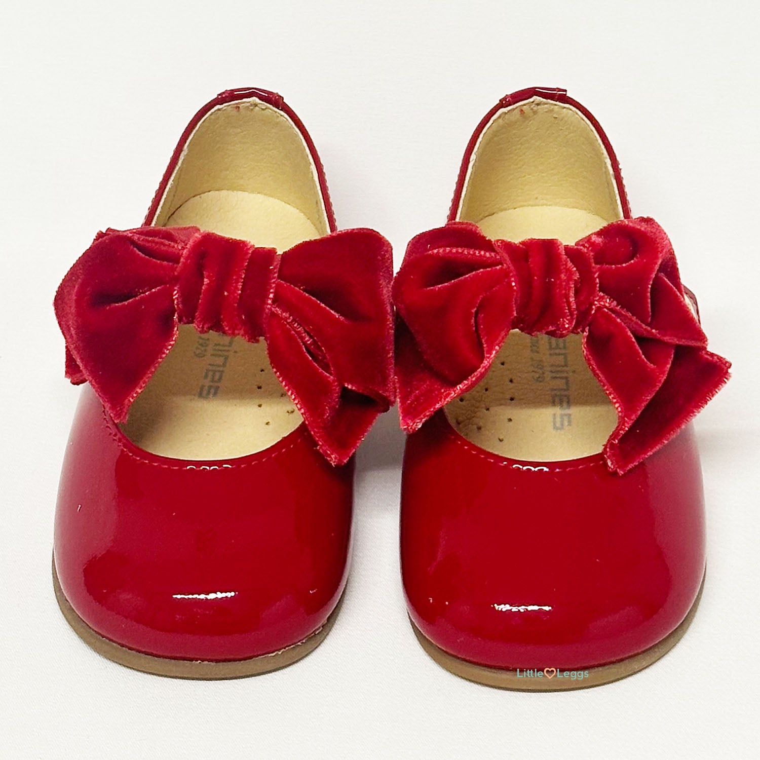 Red Velvet Bow Patent Mary Jane Shoe