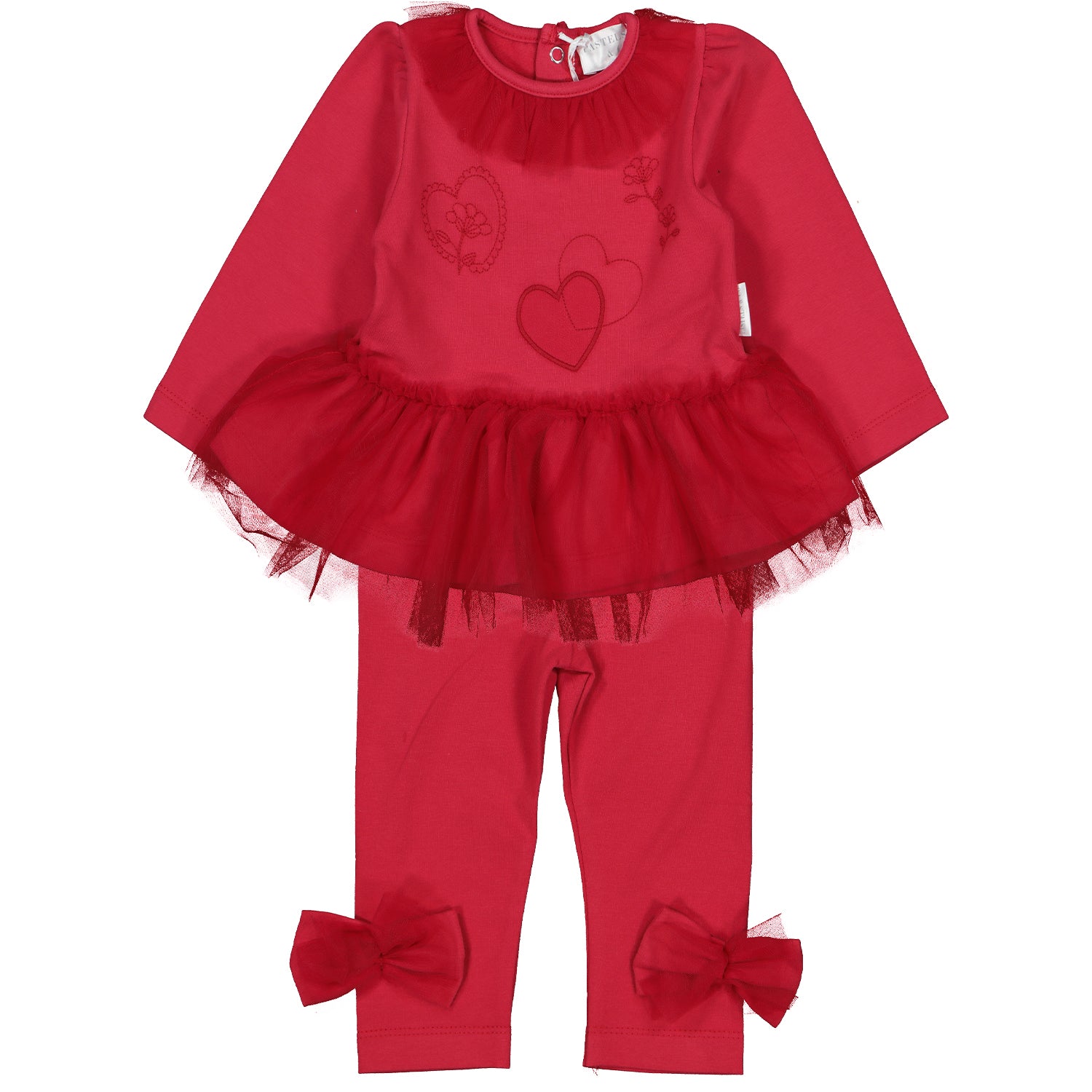 Red Tulle Legging Set