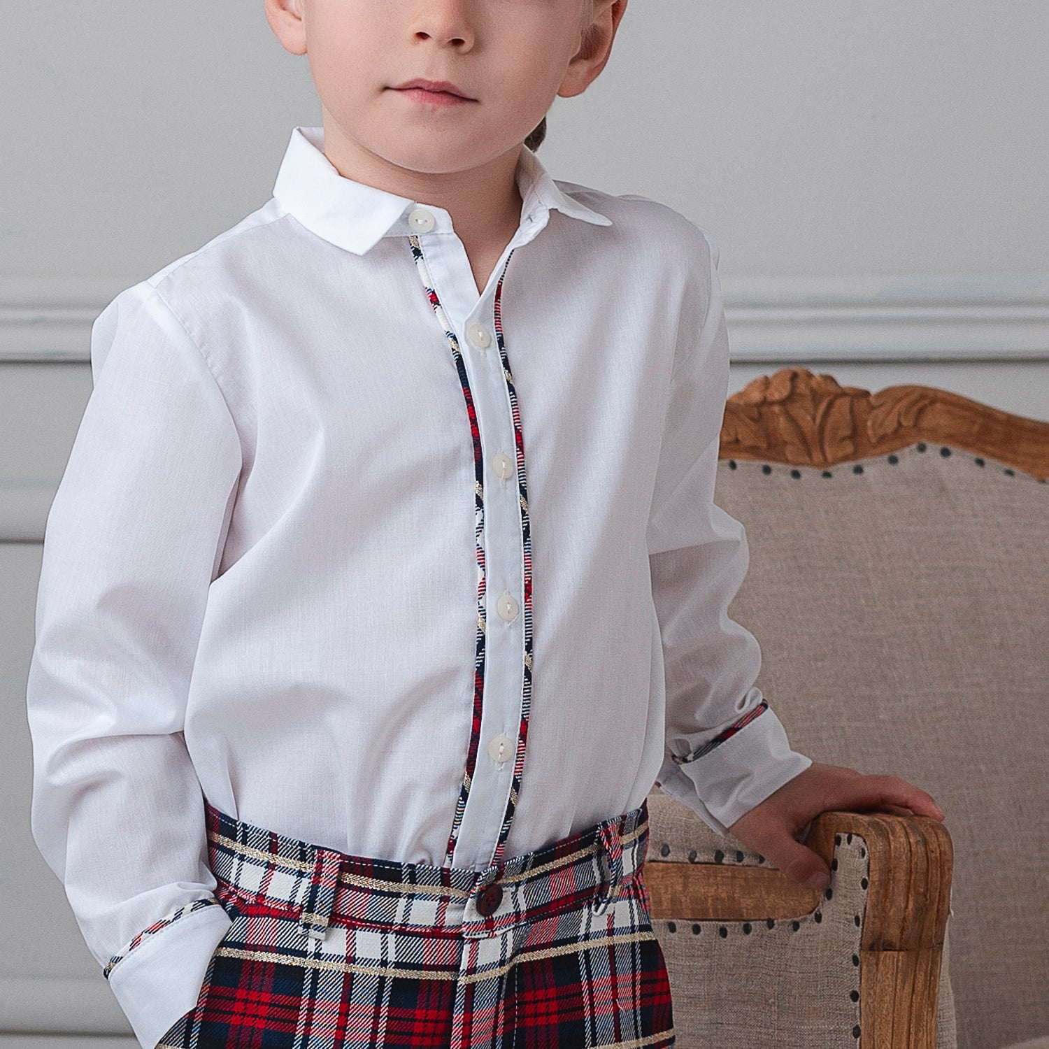 Red Tartan Shirt & Short Set