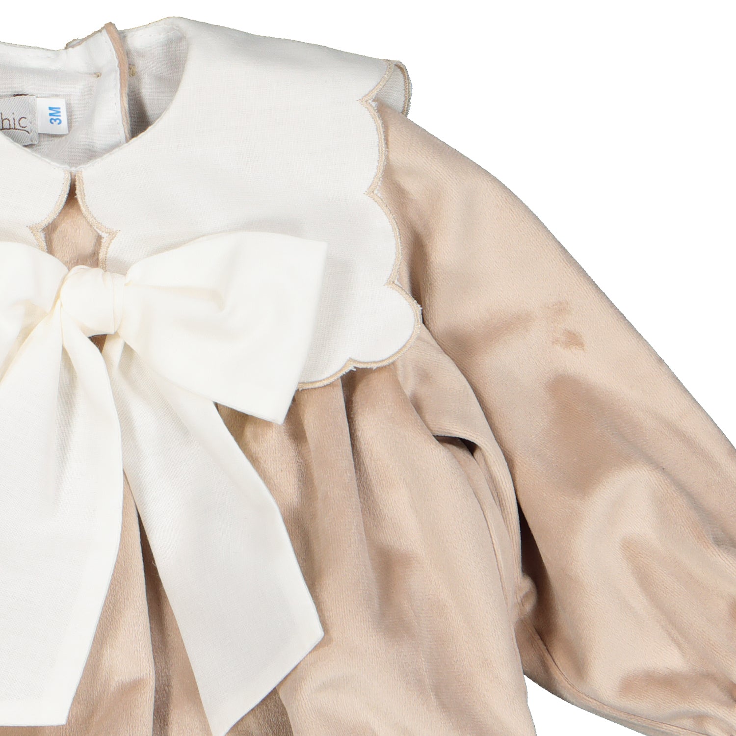 Beige Velvet Romper