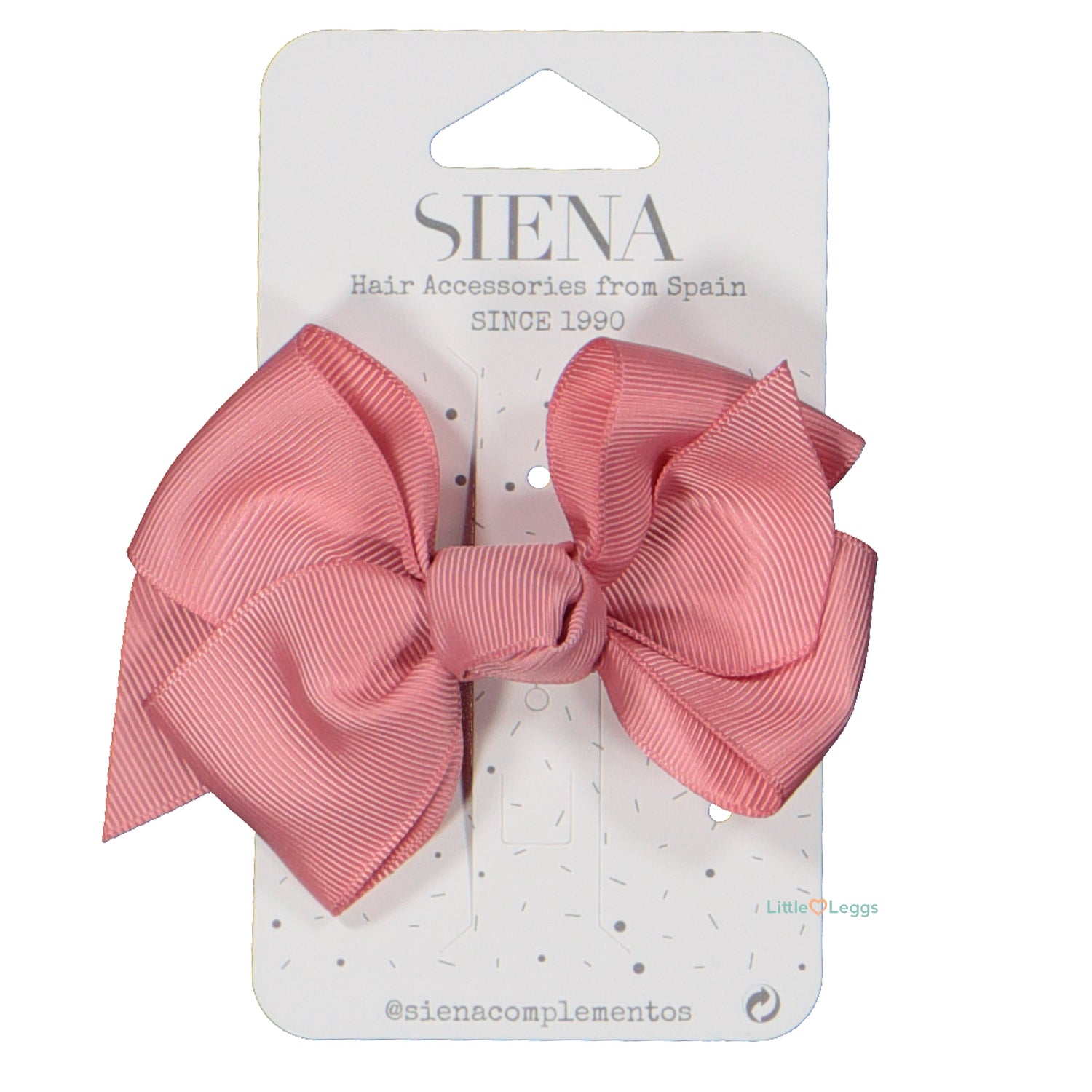 Rose Pink Knot Hair Clip -10cm