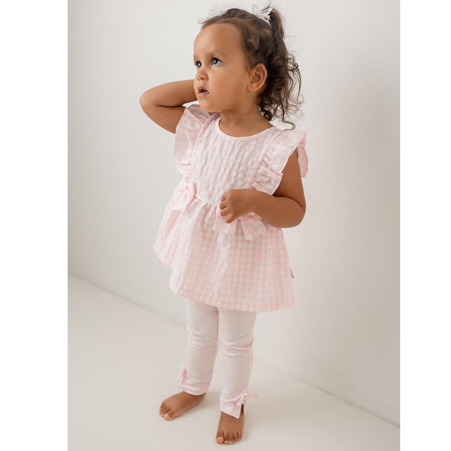 Pink Gingham Legging Set