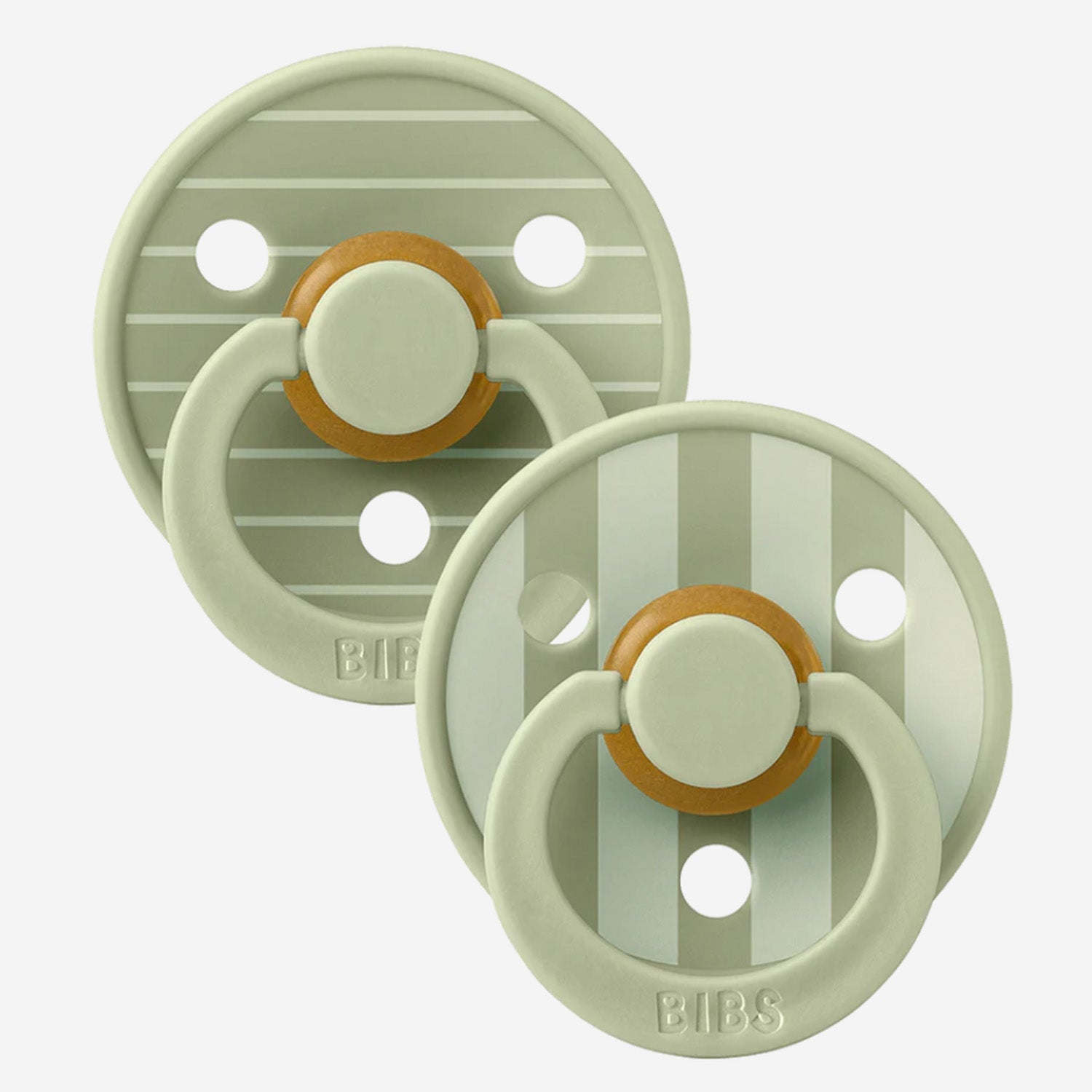 Bibs Twin Dummy Pack - Stripe Sage Mix