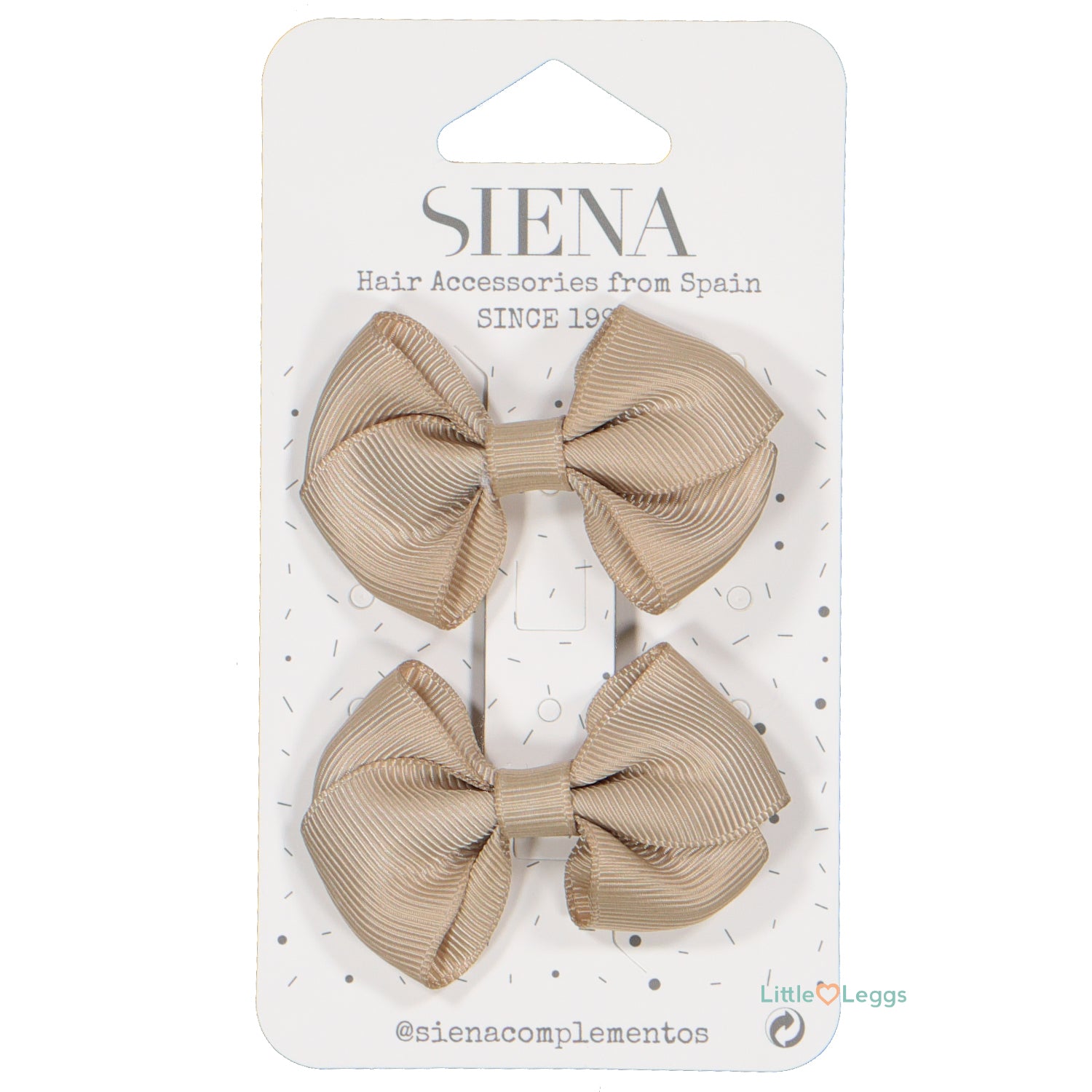 Beige Hair Clips x 2 - 2.5cm