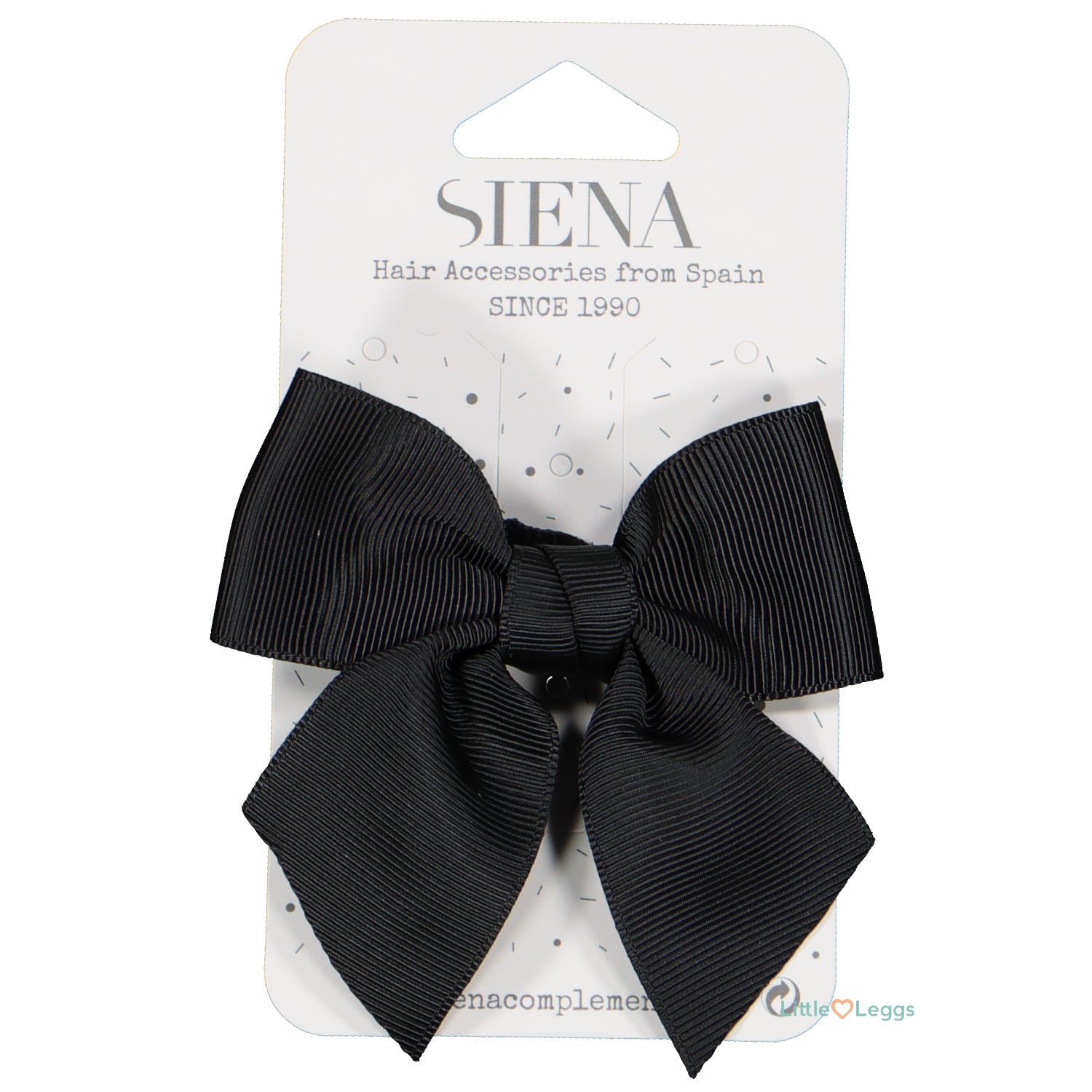 Black Hair Bow On Elastic