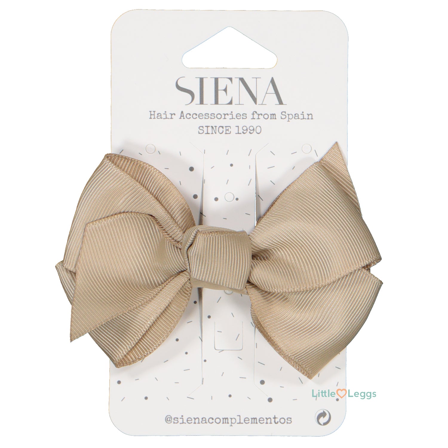 Beige Knot Hair Clip -10cm