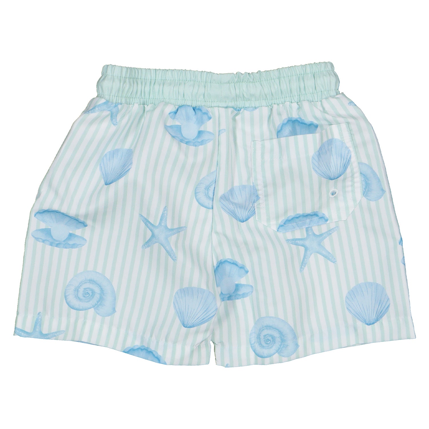 Mint Green Shells Swim Shorts
