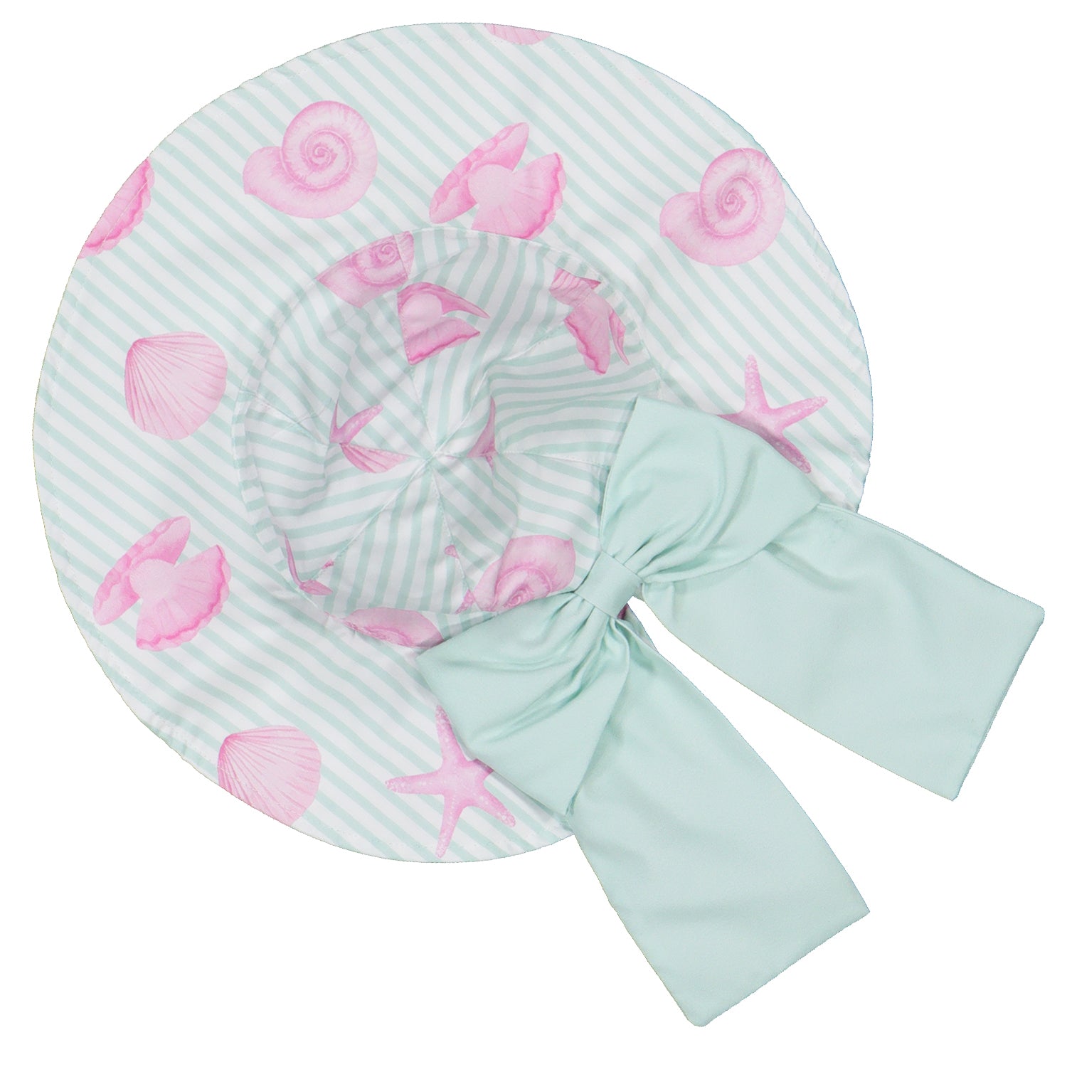 Mint Green Shells Sun Hat