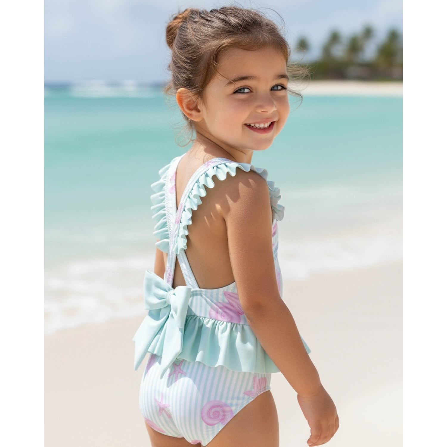 Mint Green Shells Swimsuit