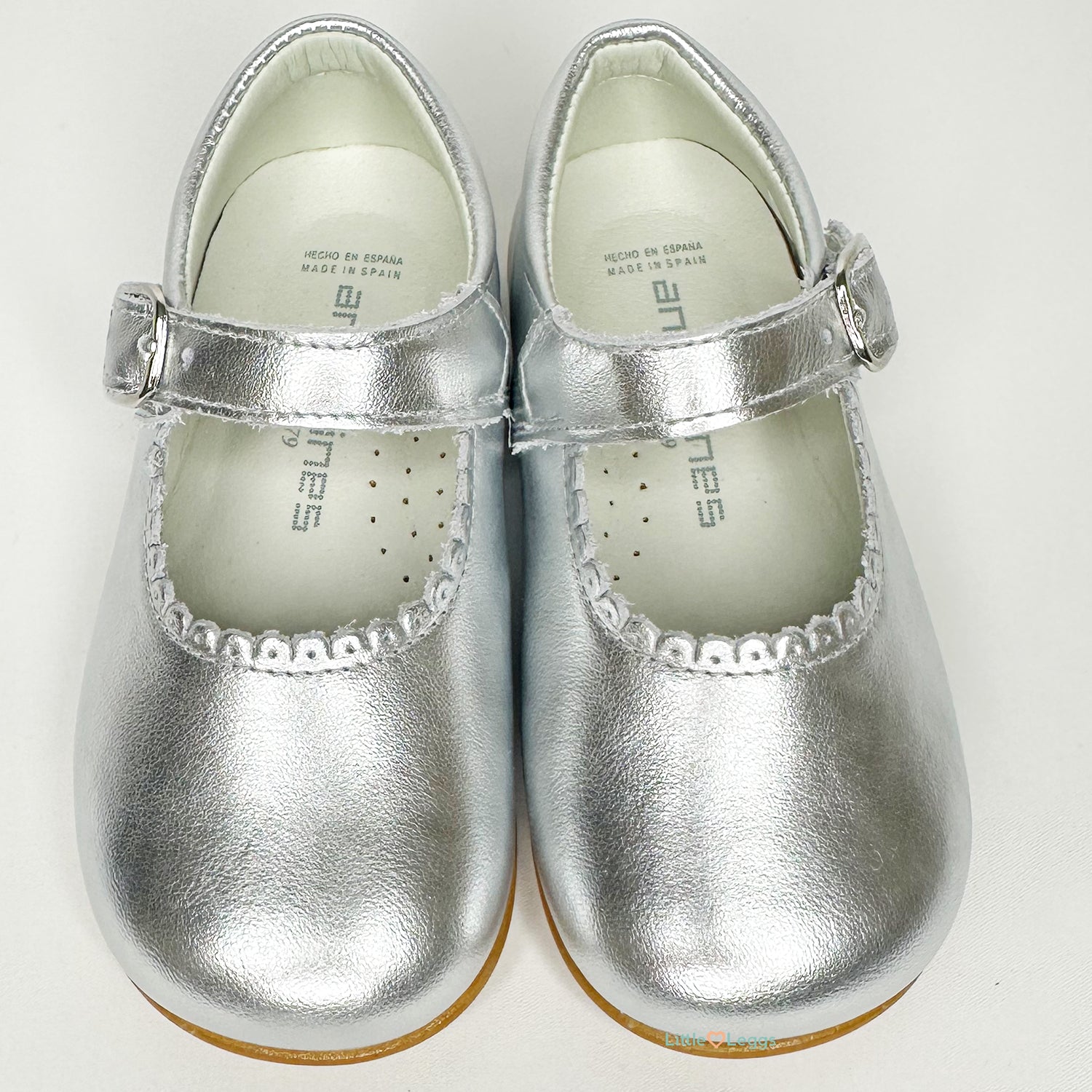 Silver Leather Mary Jane Shoe