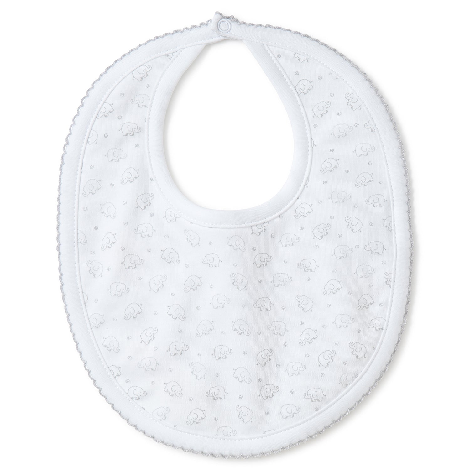 Silver Elephant Print Bib