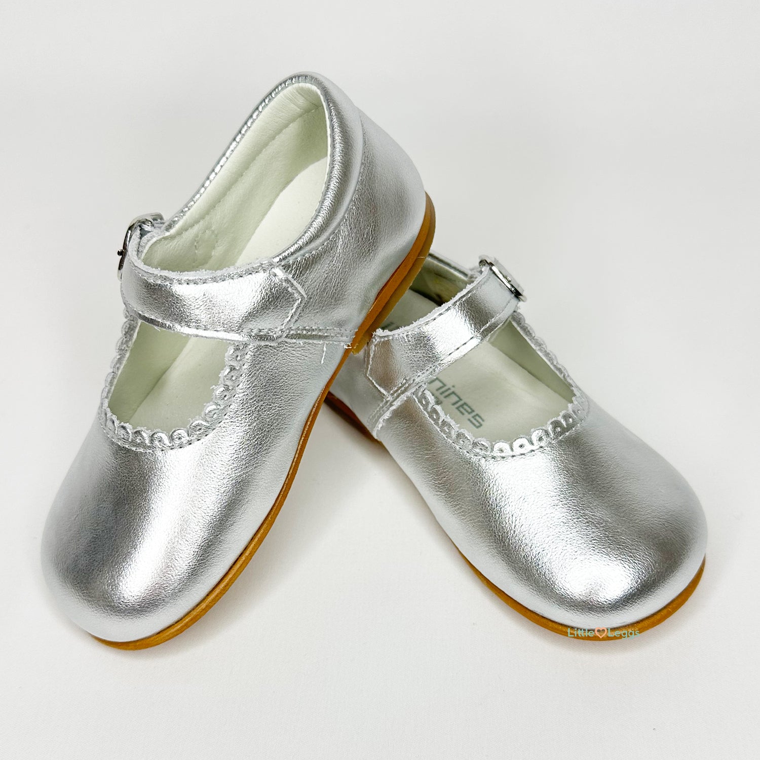 Silver Leather Mary Jane Shoe